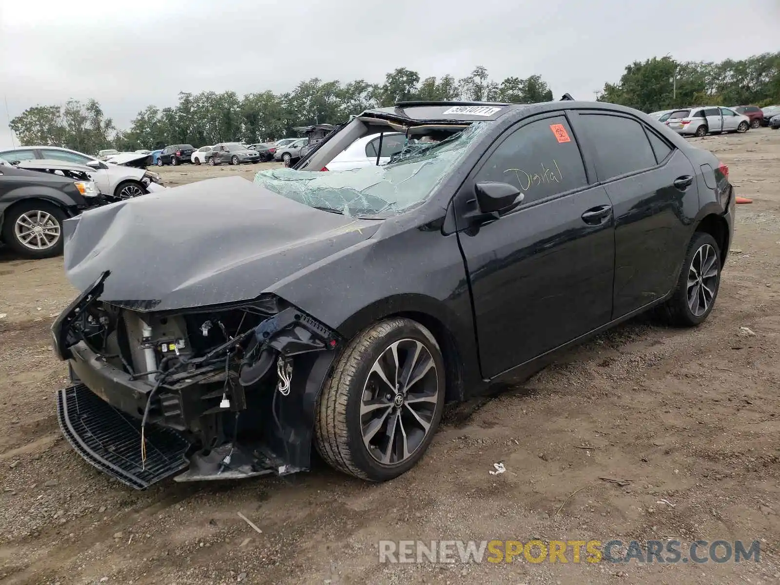 2 Photograph of a damaged car 2T1BURHE6KC206627 TOYOTA COROLLA 2019