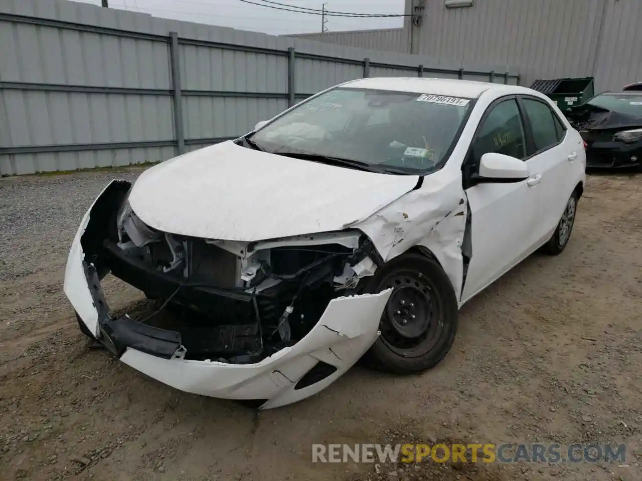 2 Photograph of a damaged car 2T1BURHE6KC209186 TOYOTA COROLLA 2019