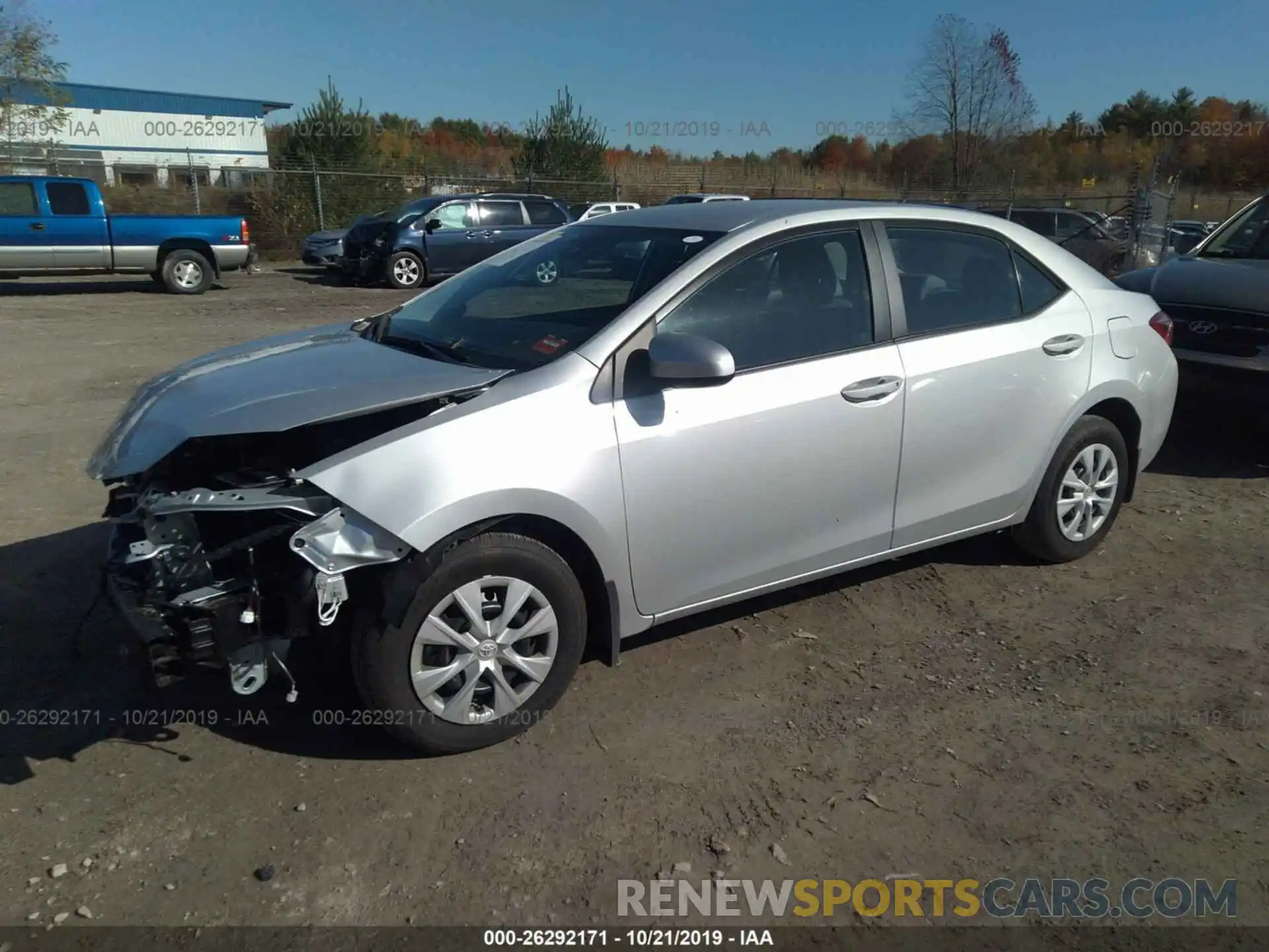 2 Фотография поврежденного автомобиля 2T1BURHE6KC209639 TOYOTA COROLLA 2019