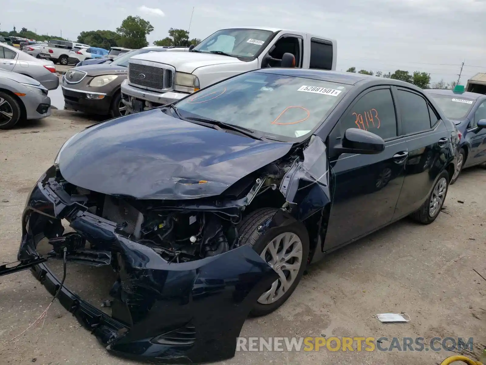 2 Photograph of a damaged car 2T1BURHE6KC211391 TOYOTA COROLLA 2019