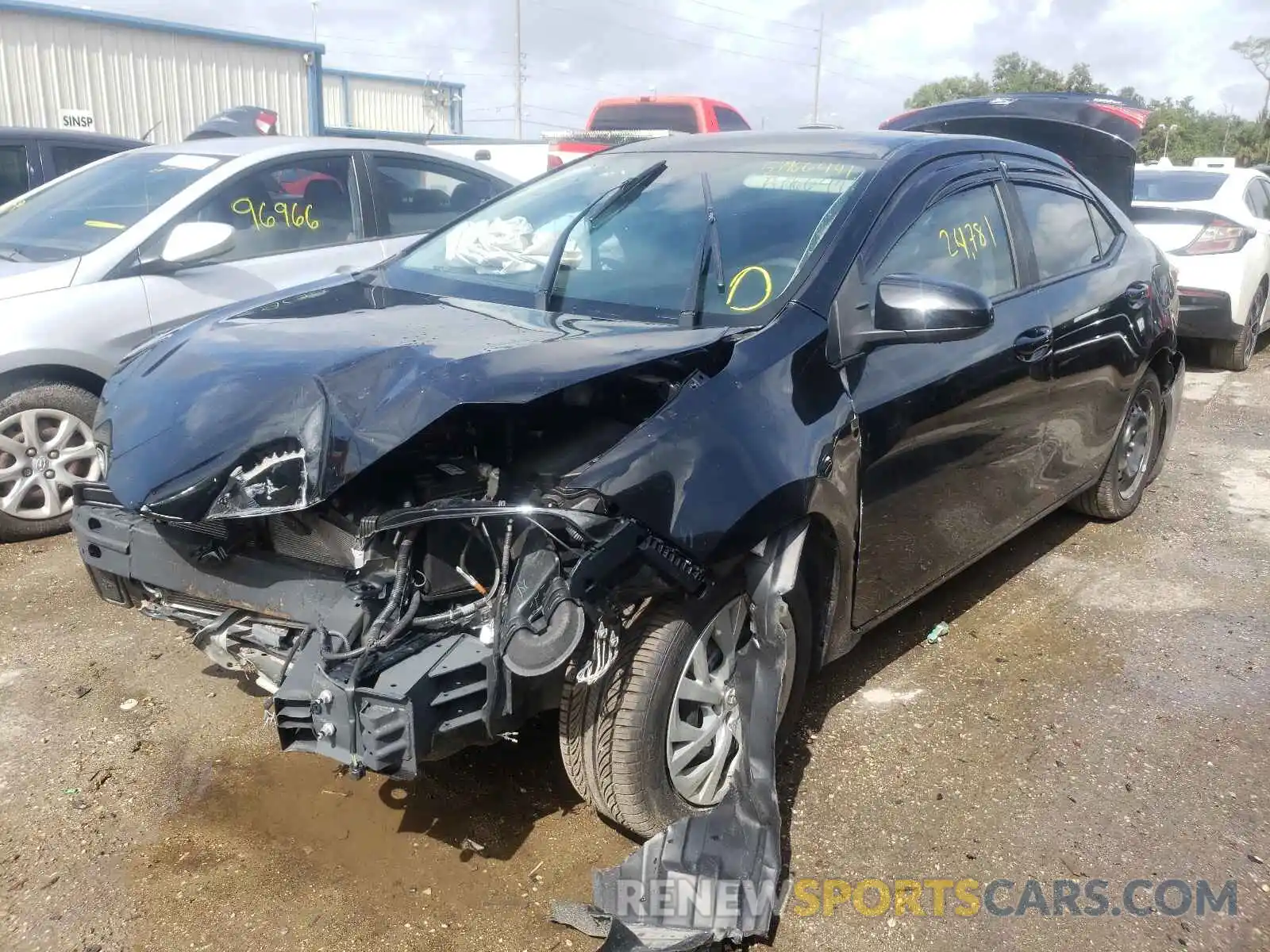 2 Photograph of a damaged car 2T1BURHE6KC211553 TOYOTA COROLLA 2019