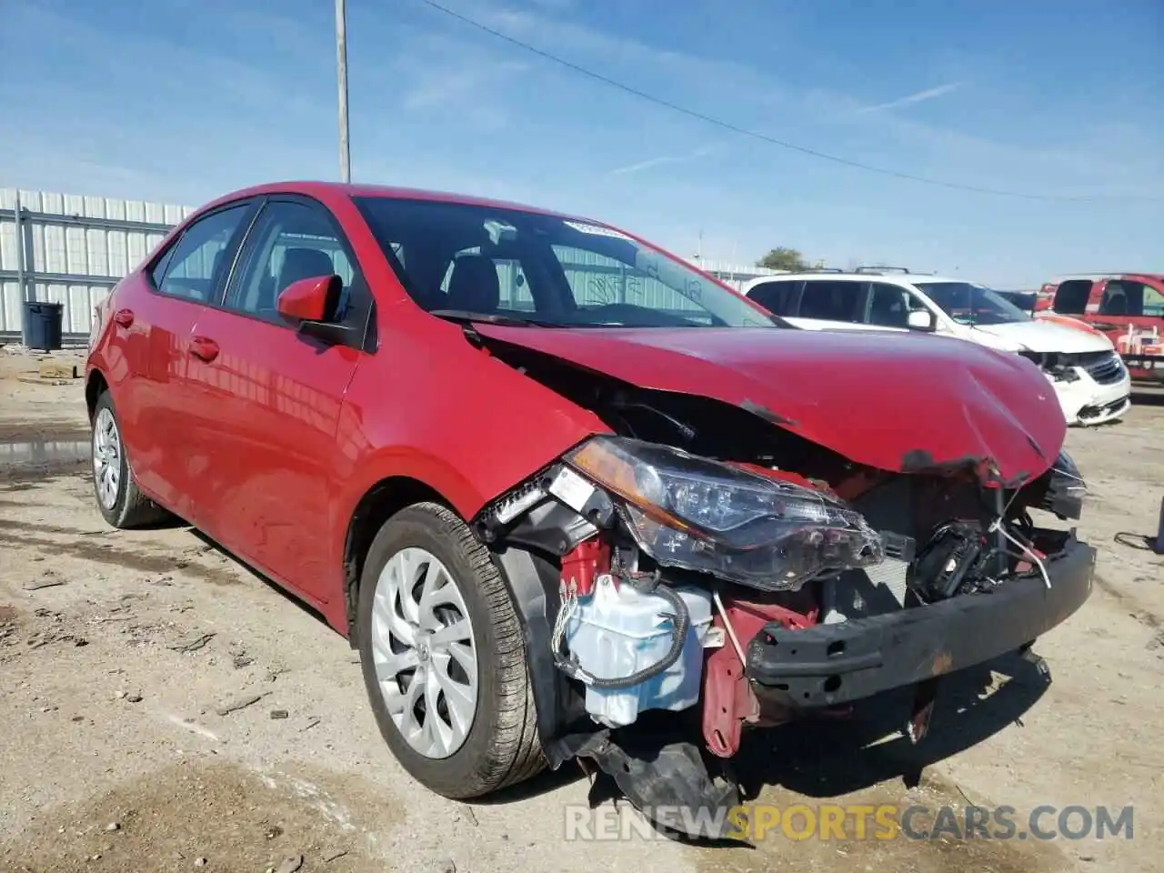 1 Photograph of a damaged car 2T1BURHE6KC213562 TOYOTA COROLLA 2019