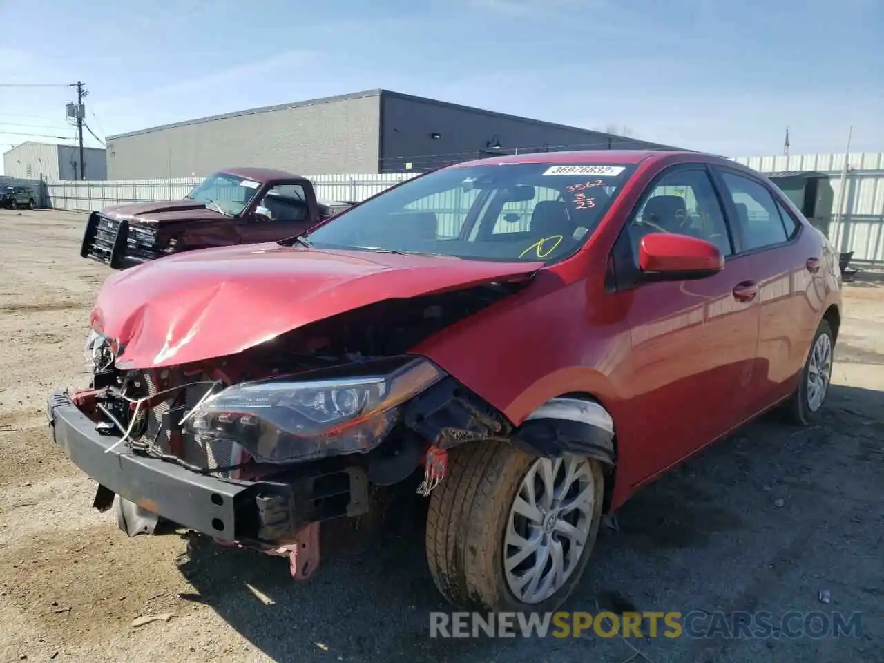 2 Photograph of a damaged car 2T1BURHE6KC213562 TOYOTA COROLLA 2019