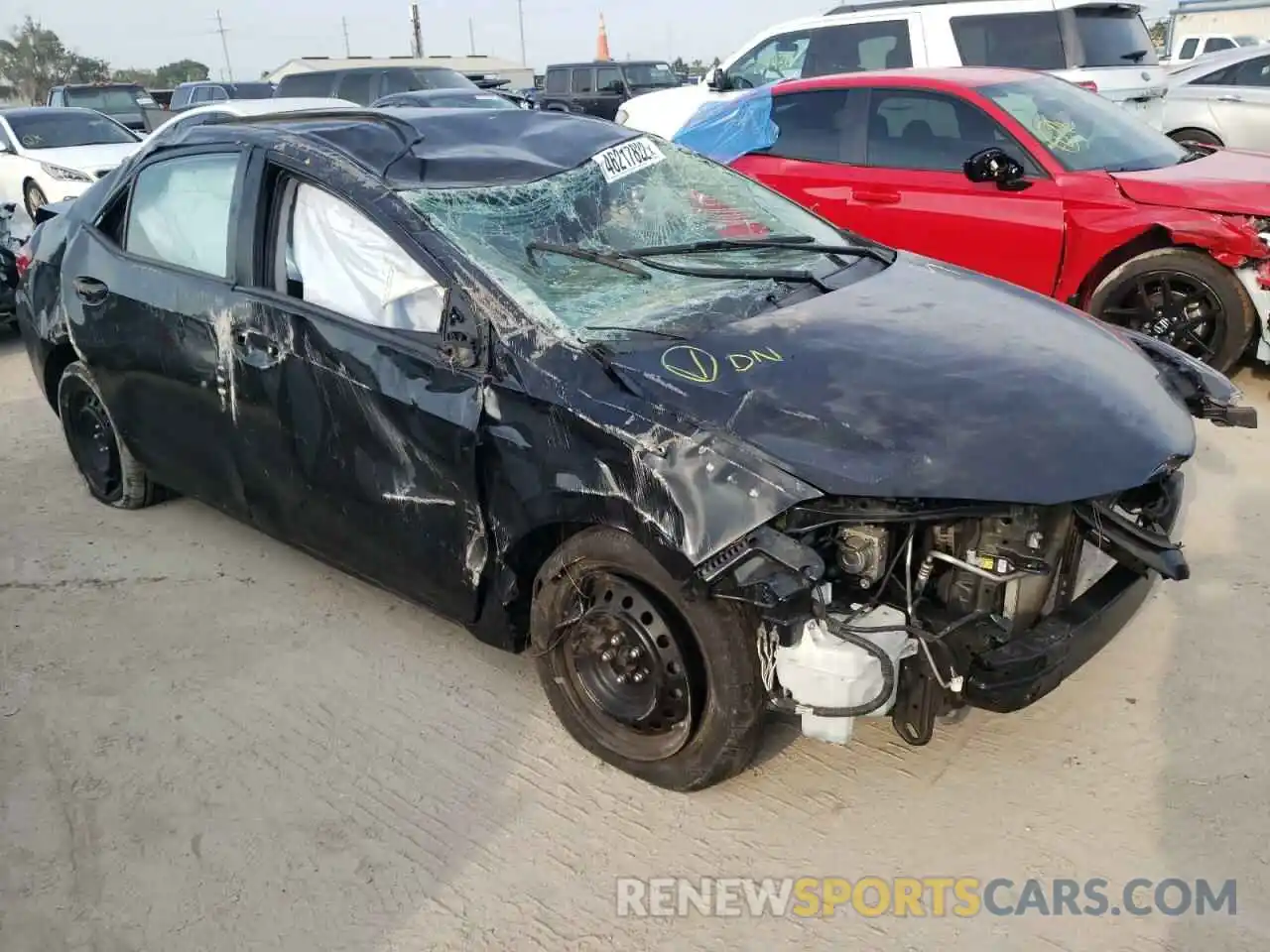 1 Photograph of a damaged car 2T1BURHE6KC213772 TOYOTA COROLLA 2019