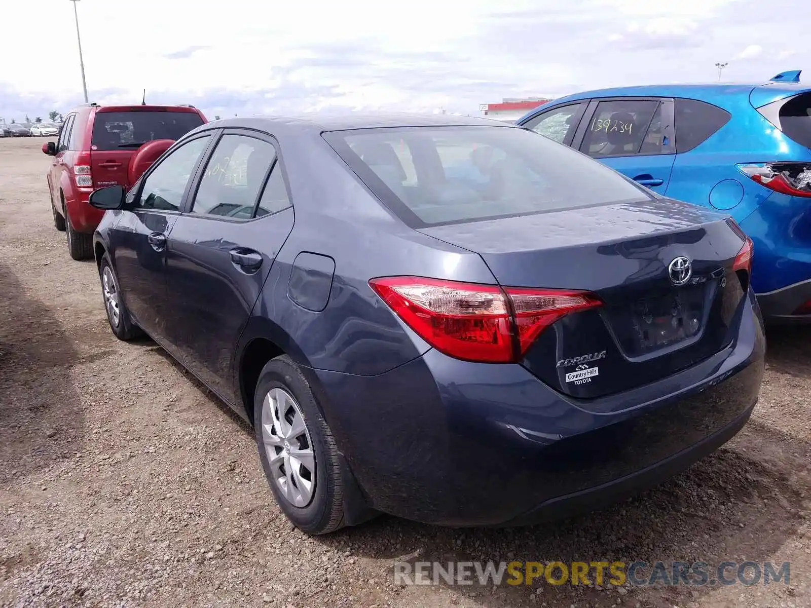 3 Photograph of a damaged car 2T1BURHE6KC215182 TOYOTA COROLLA 2019