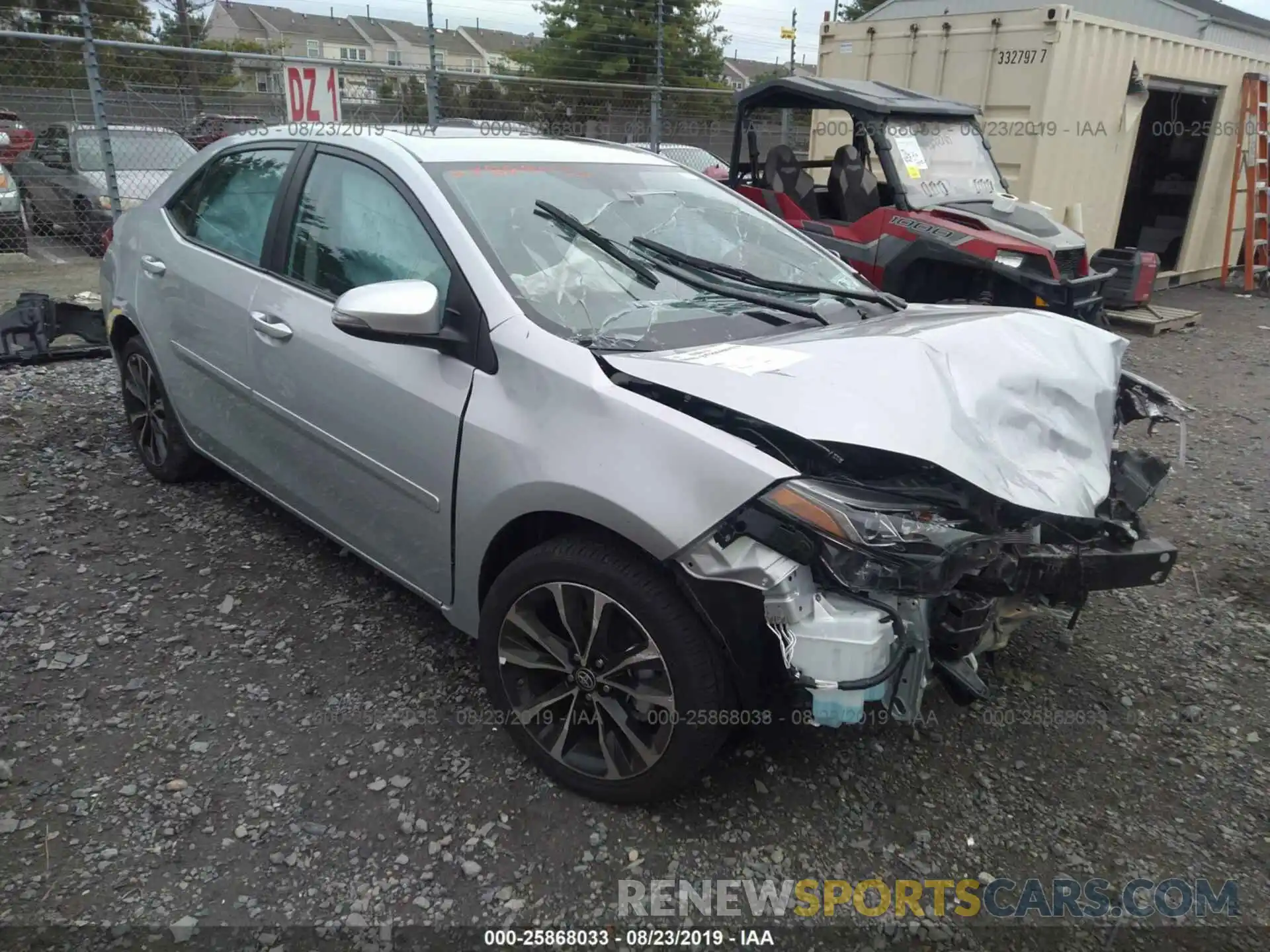 1 Photograph of a damaged car 2T1BURHE6KC216378 TOYOTA COROLLA 2019