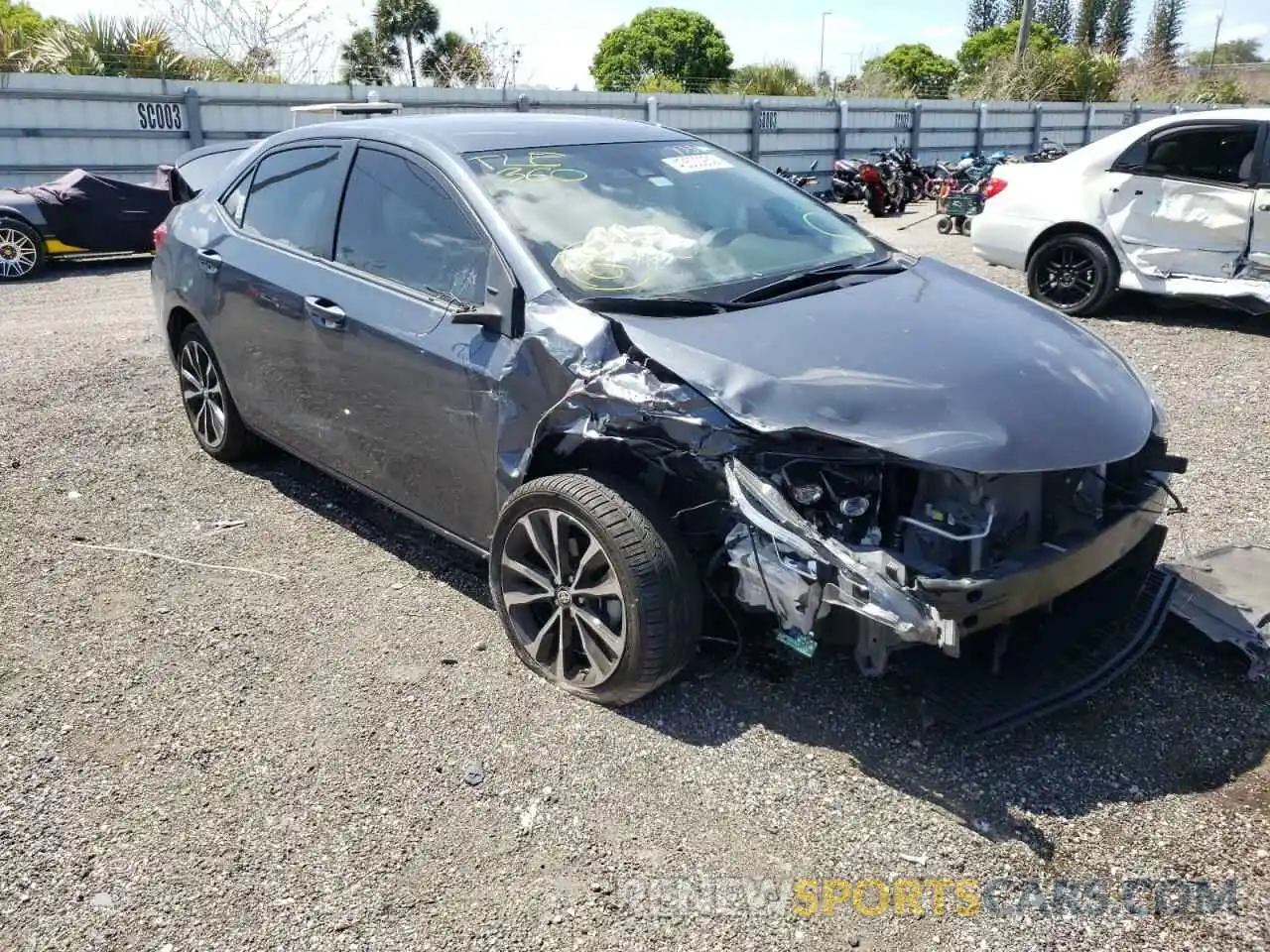 1 Photograph of a damaged car 2T1BURHE6KC217756 TOYOTA COROLLA 2019