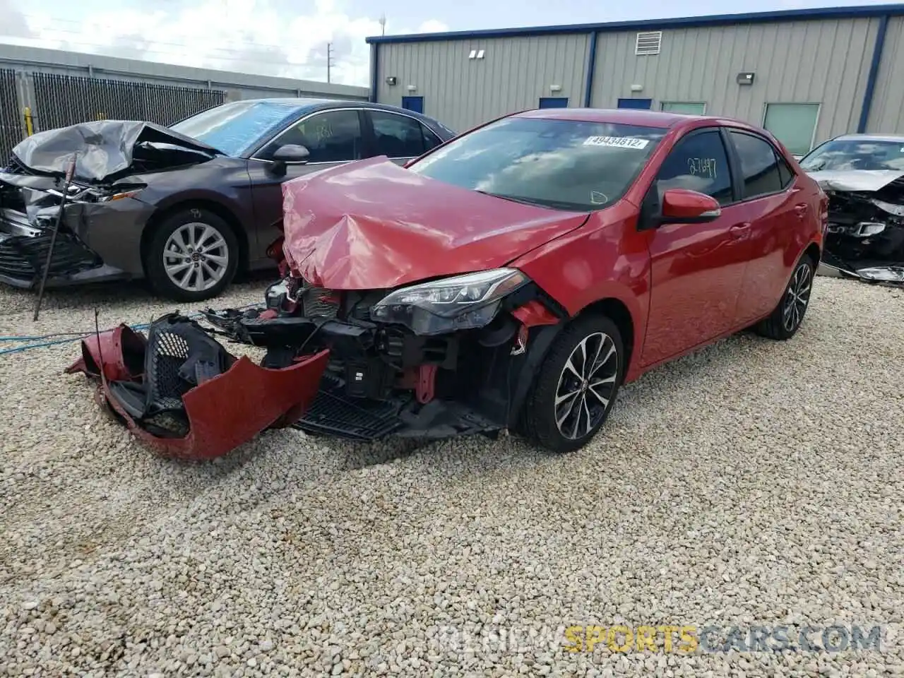 2 Photograph of a damaged car 2T1BURHE6KC219006 TOYOTA COROLLA 2019