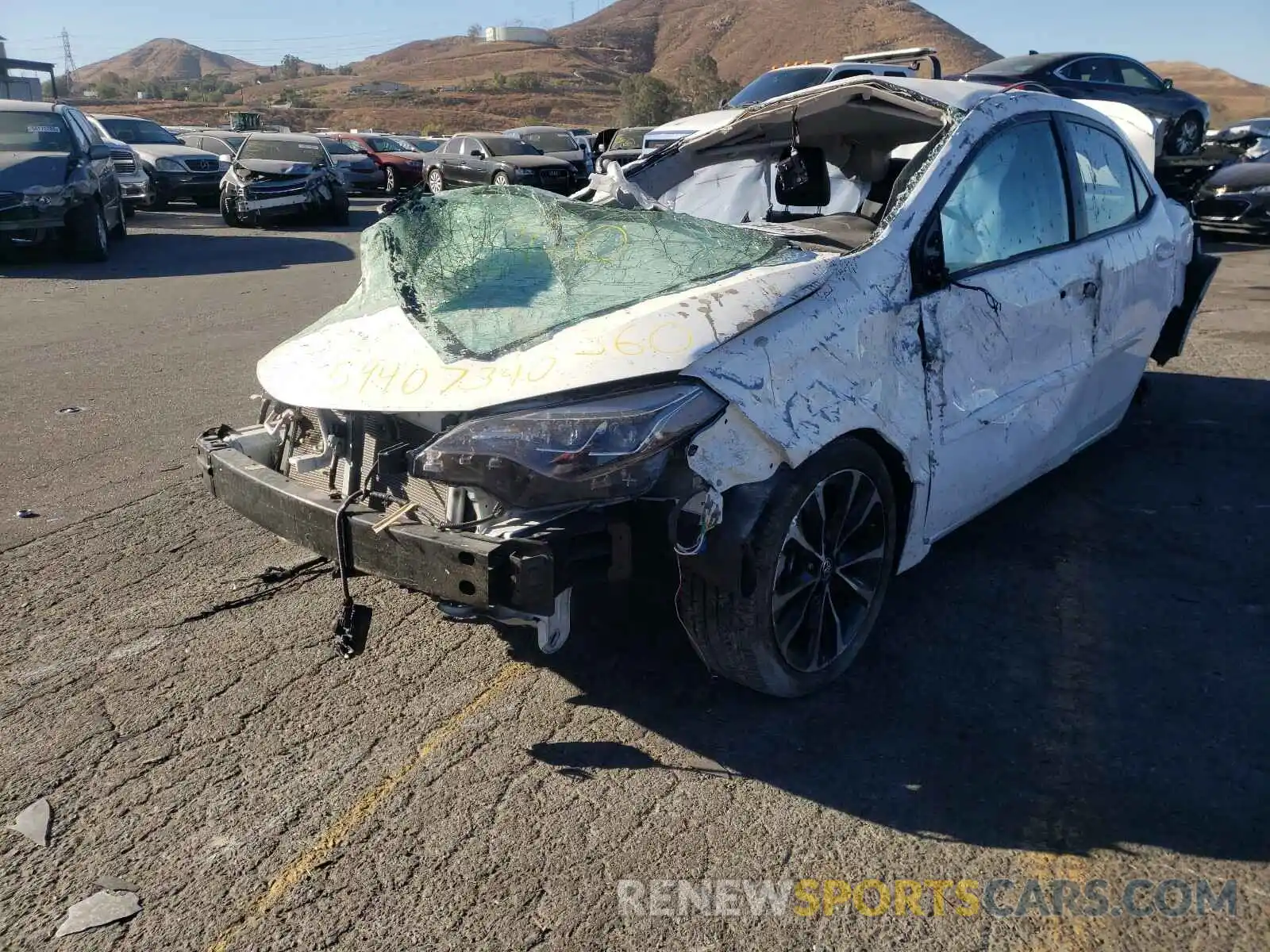 2 Photograph of a damaged car 2T1BURHE6KC219474 TOYOTA COROLLA 2019
