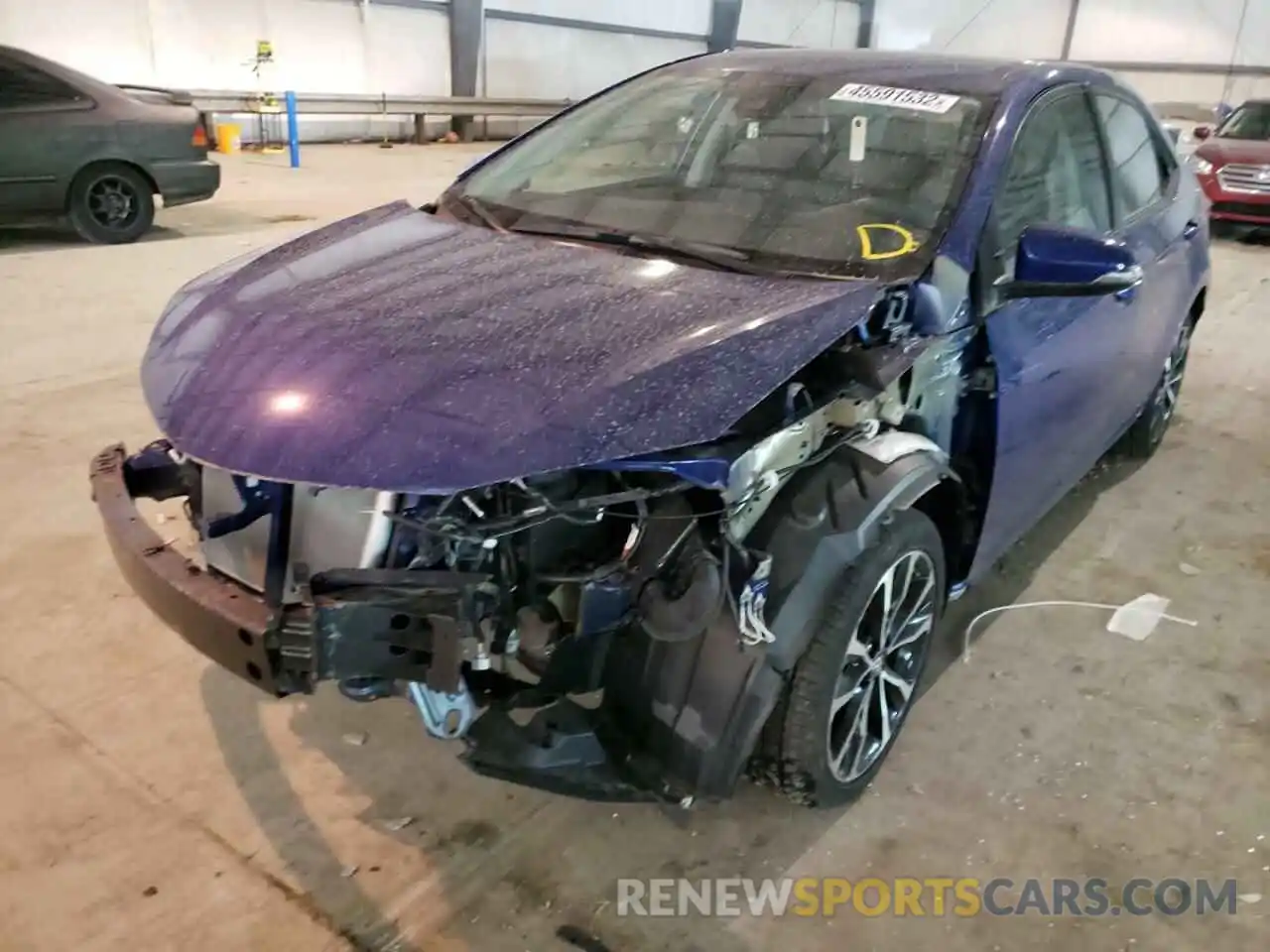 2 Photograph of a damaged car 2T1BURHE6KC221435 TOYOTA COROLLA 2019