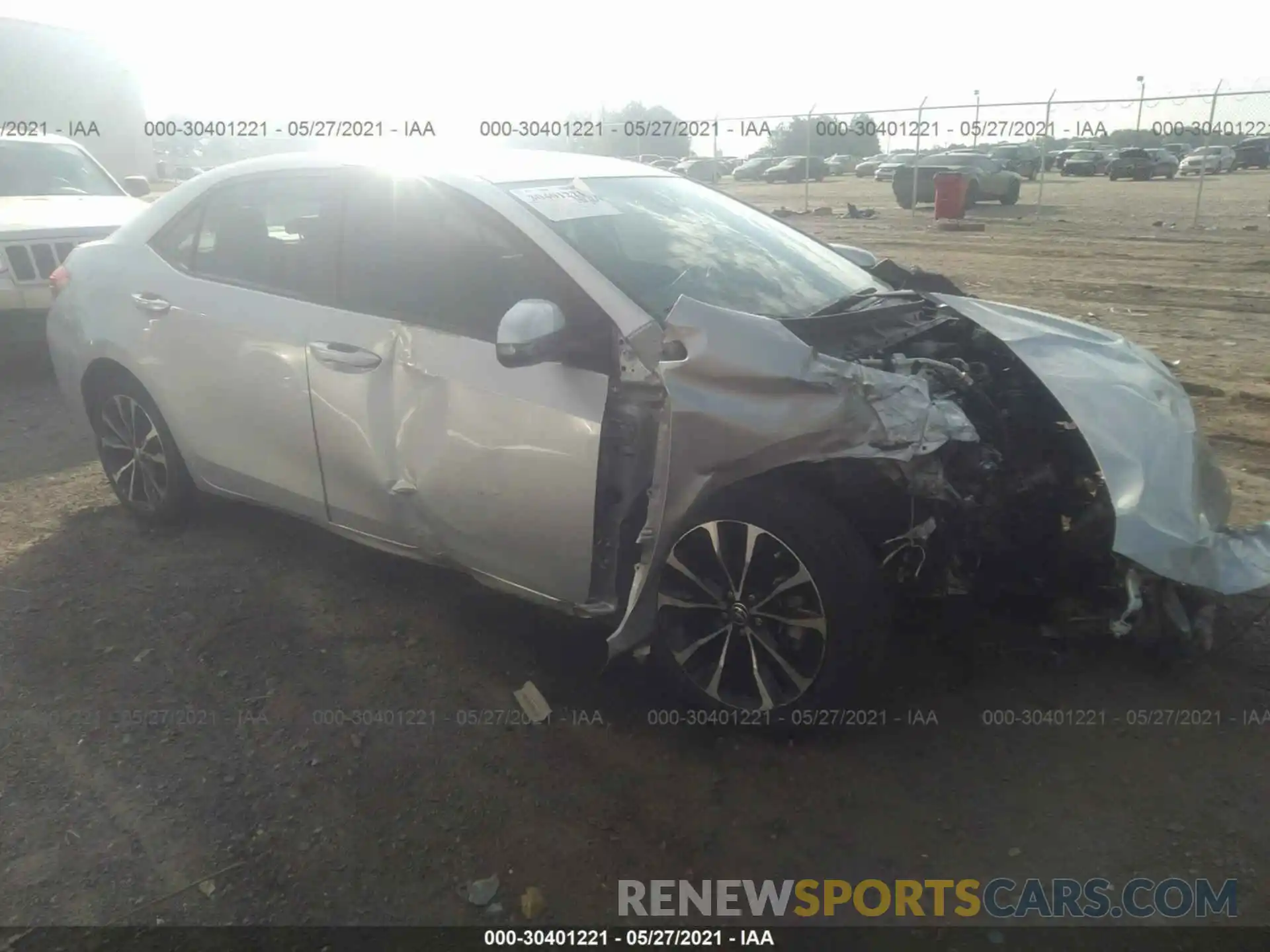 1 Photograph of a damaged car 2T1BURHE6KC222133 TOYOTA COROLLA 2019