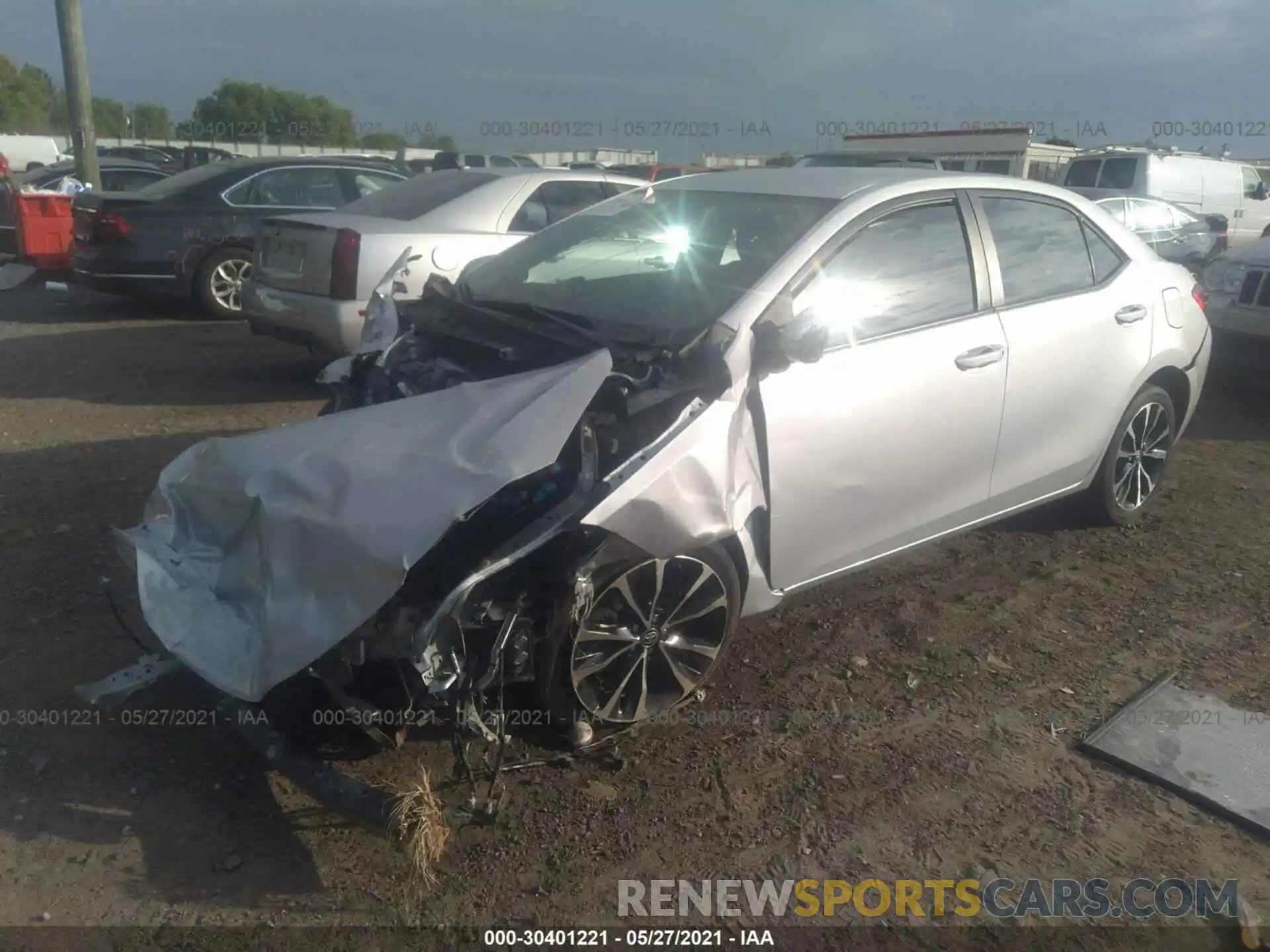 2 Photograph of a damaged car 2T1BURHE6KC222133 TOYOTA COROLLA 2019