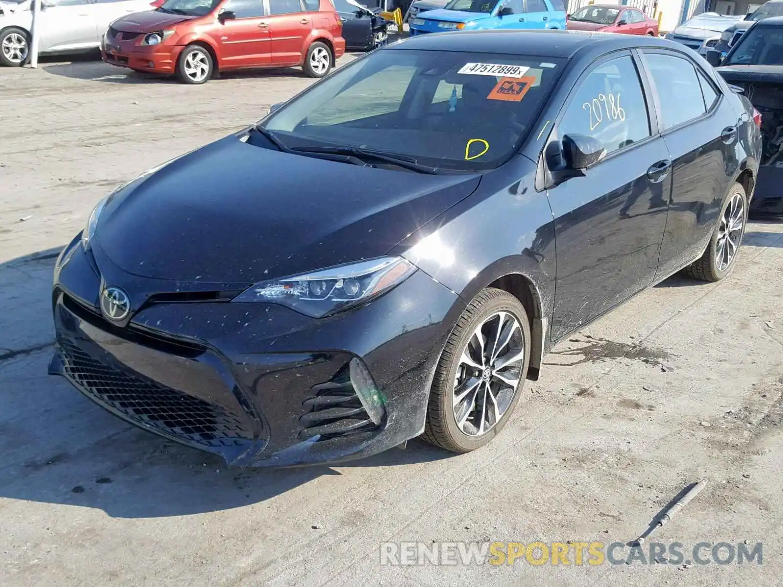 2 Photograph of a damaged car 2T1BURHE6KC222908 TOYOTA COROLLA 2019