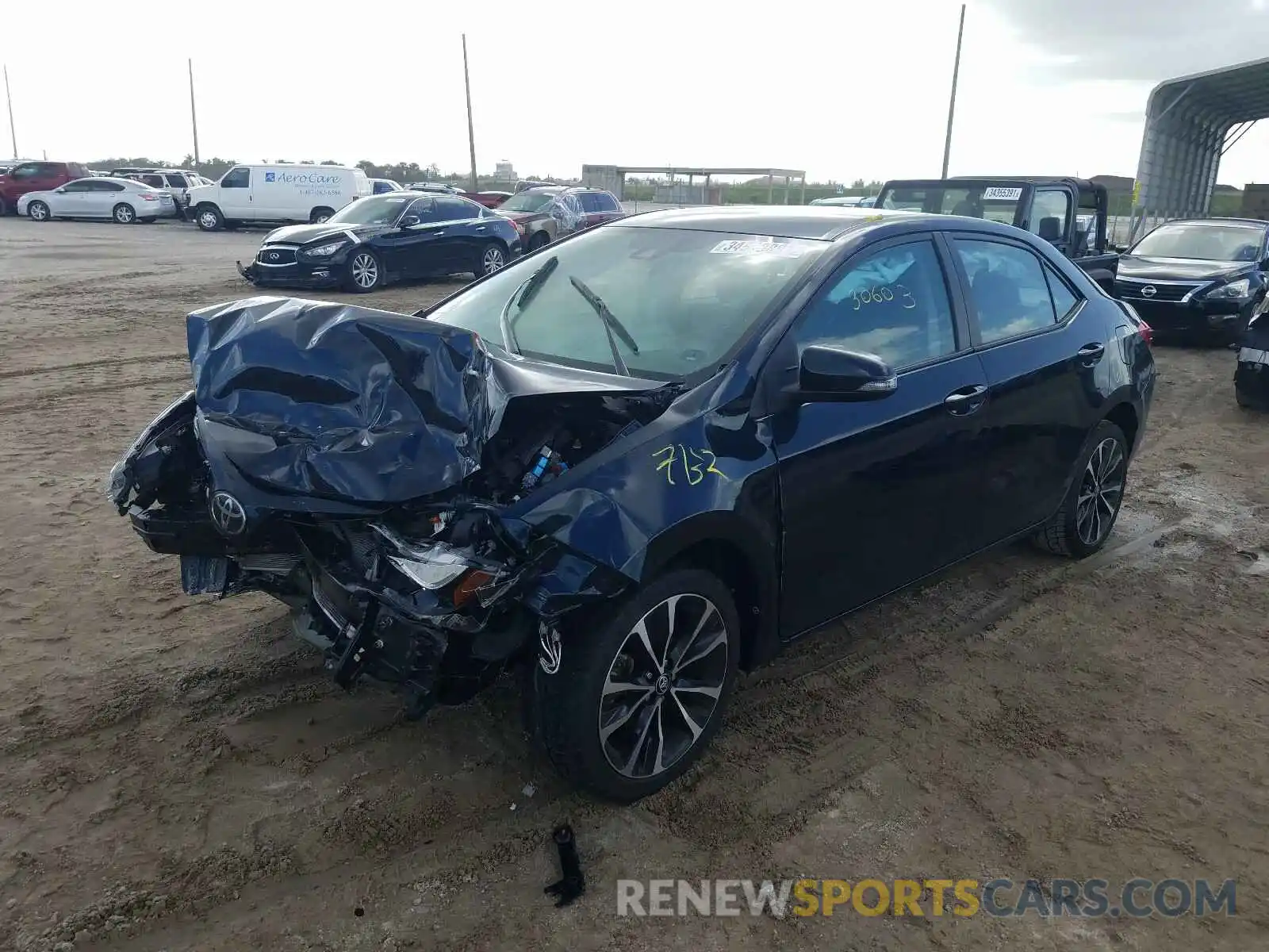 2 Photograph of a damaged car 2T1BURHE6KC223363 TOYOTA COROLLA 2019