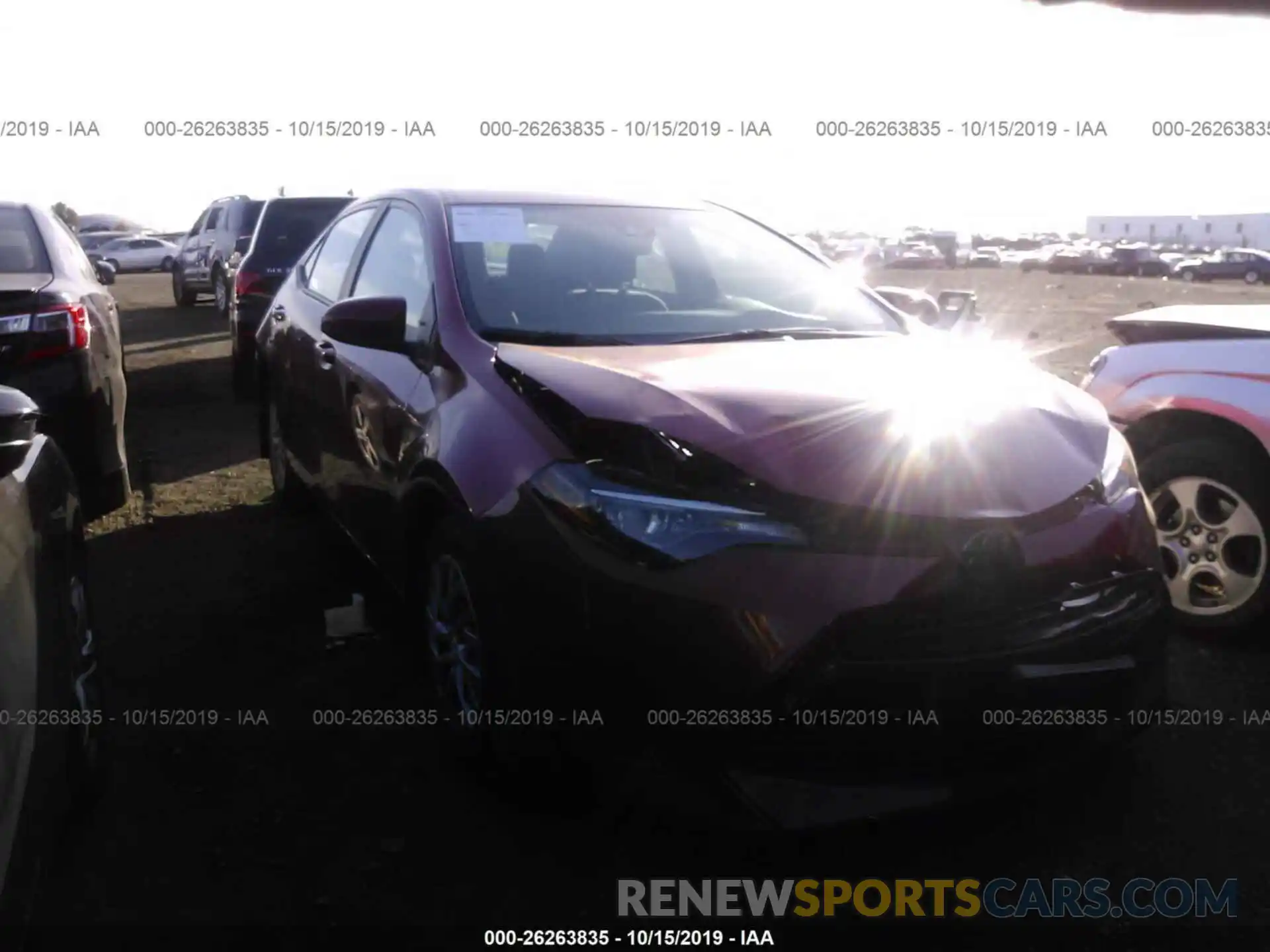 1 Photograph of a damaged car 2T1BURHE6KC223458 TOYOTA COROLLA 2019