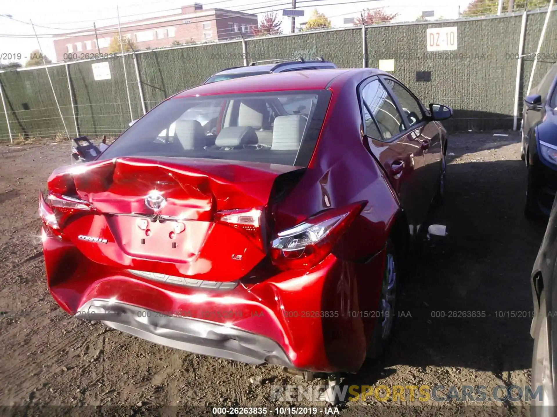 4 Photograph of a damaged car 2T1BURHE6KC223458 TOYOTA COROLLA 2019