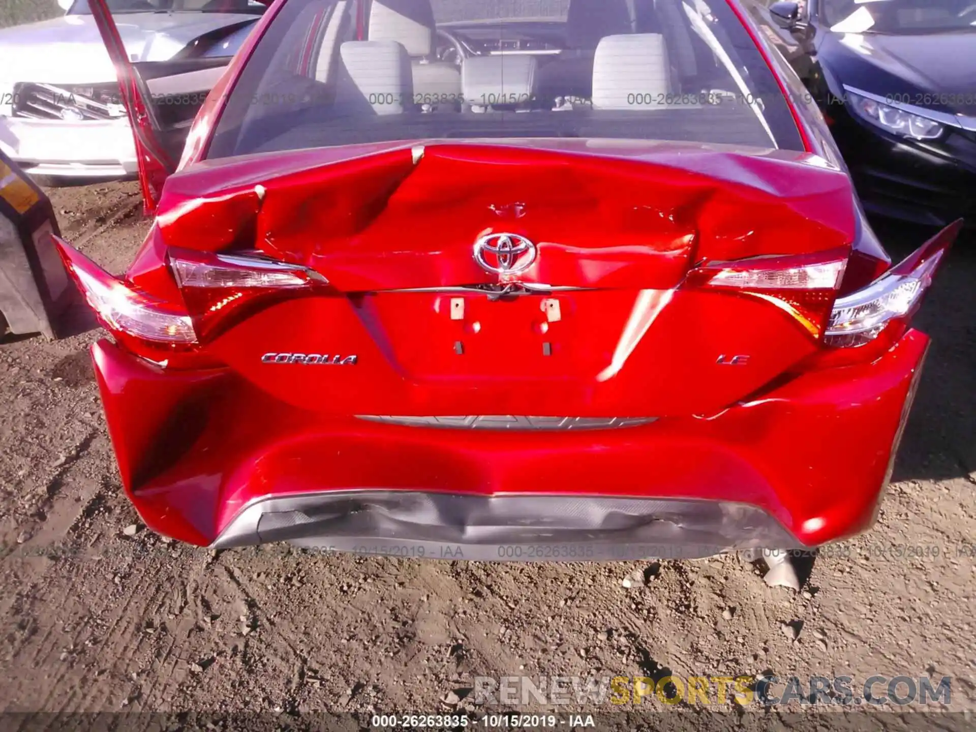 6 Photograph of a damaged car 2T1BURHE6KC223458 TOYOTA COROLLA 2019