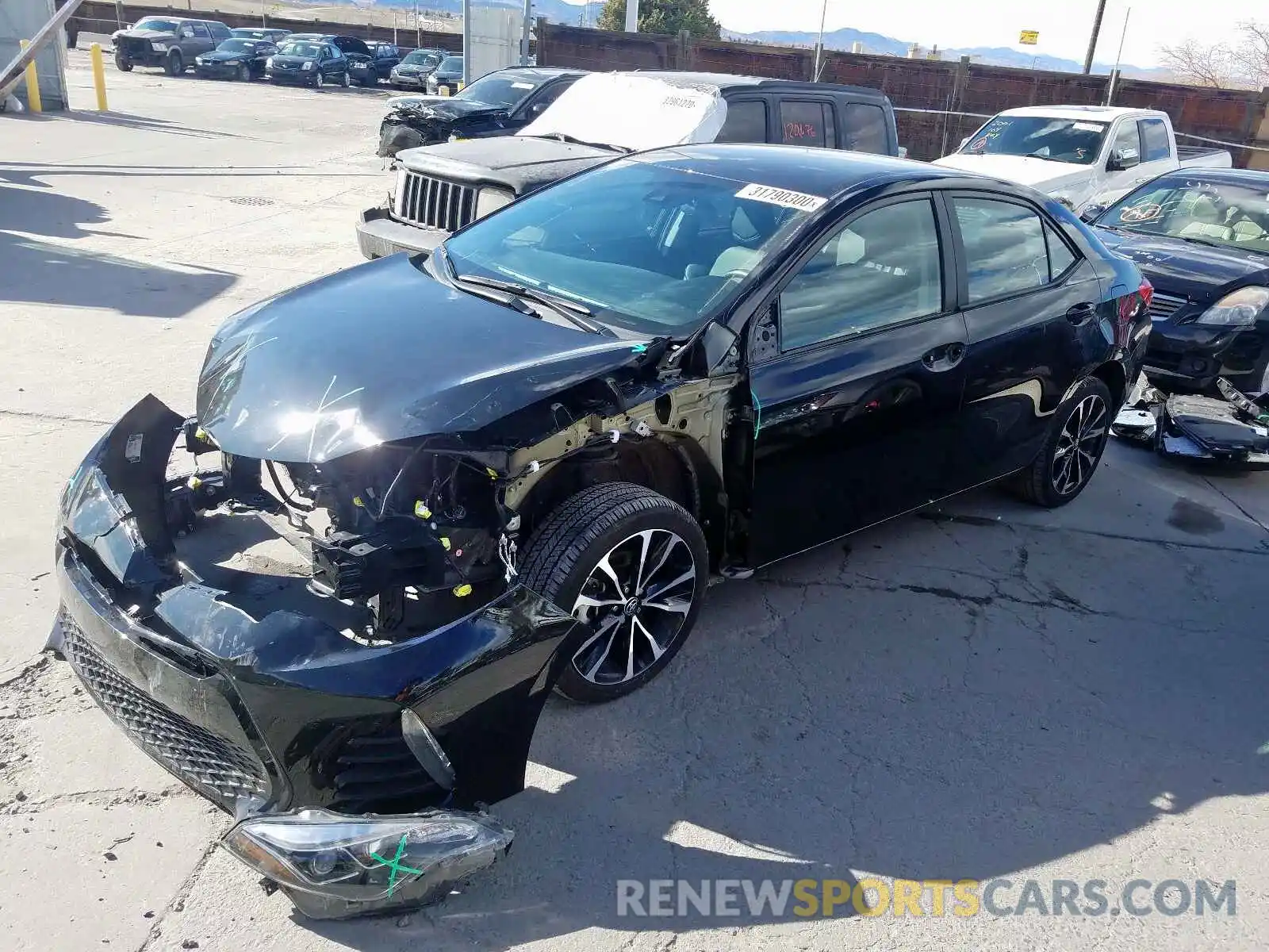 2 Photograph of a damaged car 2T1BURHE6KC223606 TOYOTA COROLLA 2019