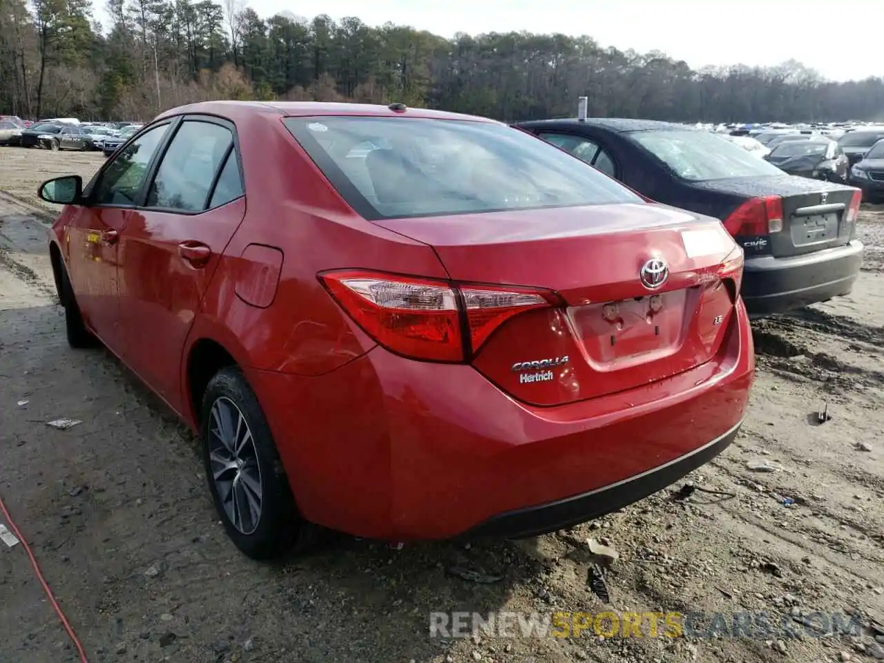 3 Photograph of a damaged car 2T1BURHE6KC224089 TOYOTA COROLLA 2019