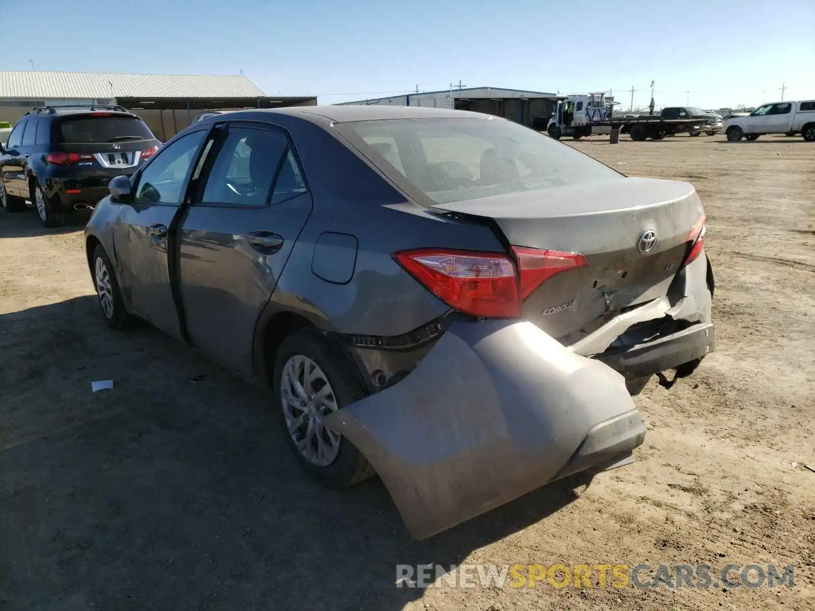 3 Photograph of a damaged car 2T1BURHE6KC224724 TOYOTA COROLLA 2019
