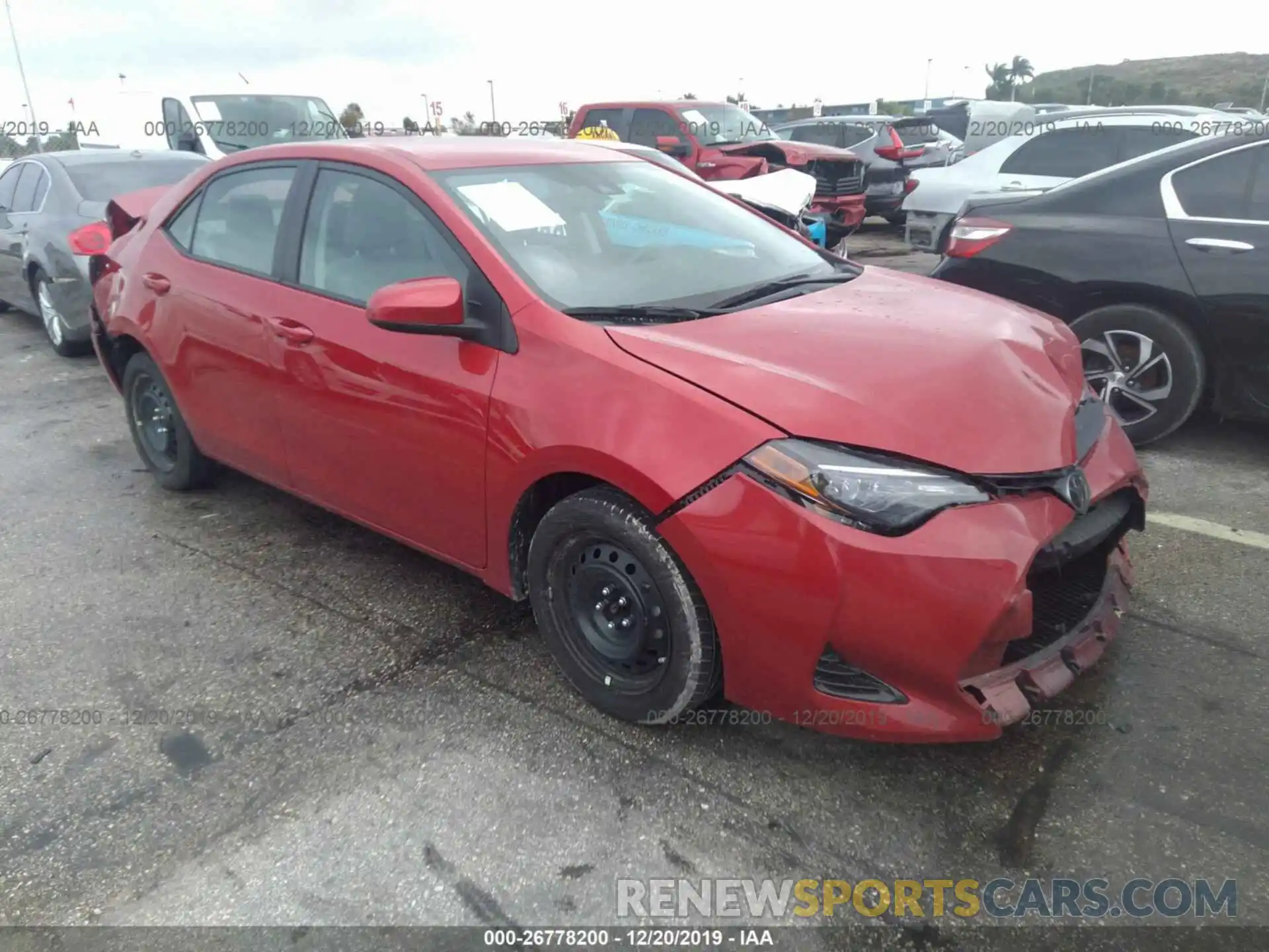 1 Photograph of a damaged car 2T1BURHE6KC224934 TOYOTA COROLLA 2019