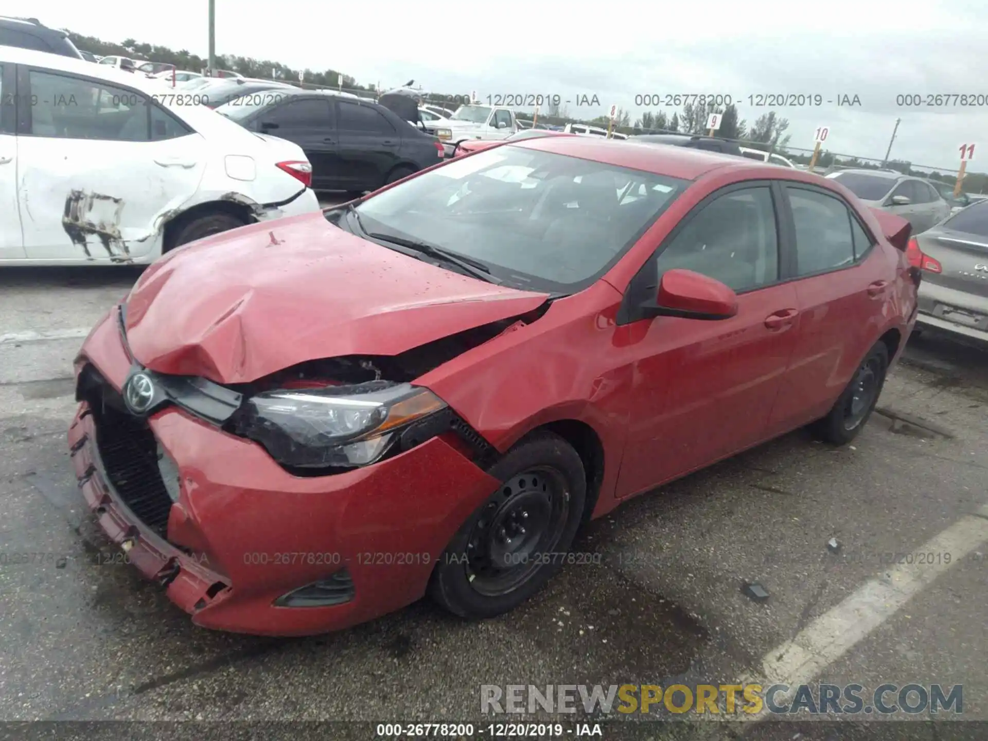 2 Photograph of a damaged car 2T1BURHE6KC224934 TOYOTA COROLLA 2019