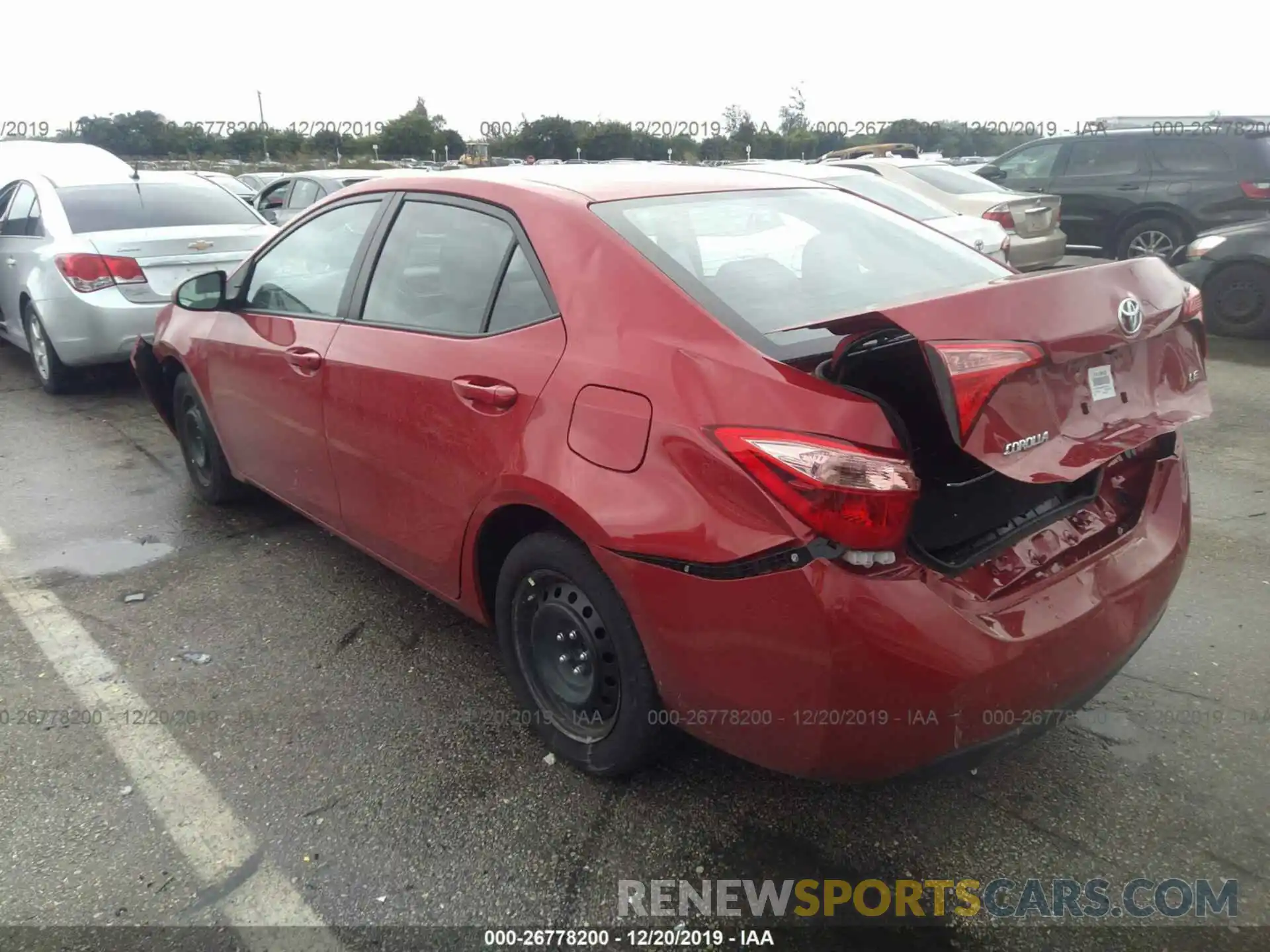 3 Photograph of a damaged car 2T1BURHE6KC224934 TOYOTA COROLLA 2019