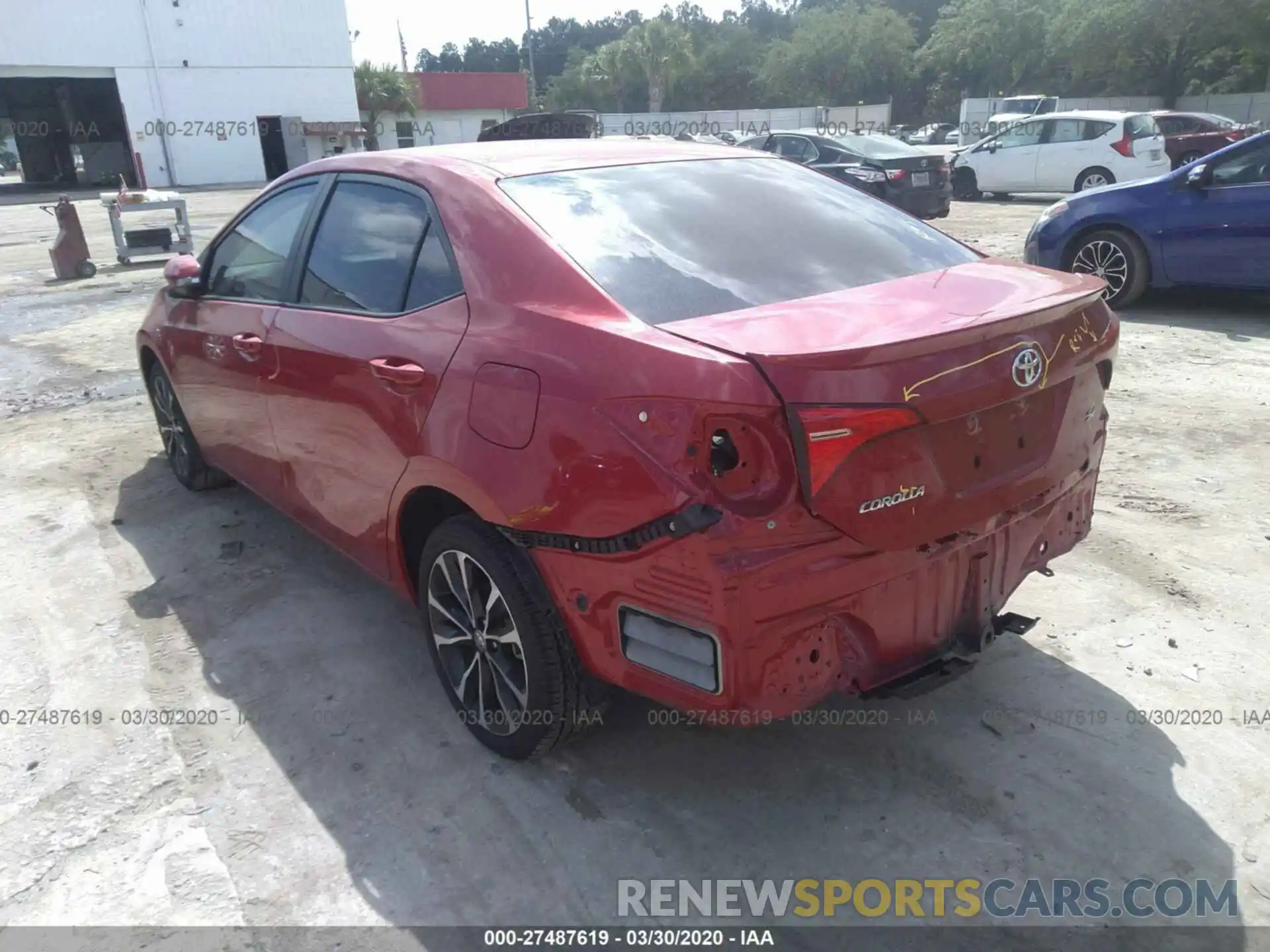 3 Photograph of a damaged car 2T1BURHE6KC226005 TOYOTA COROLLA 2019