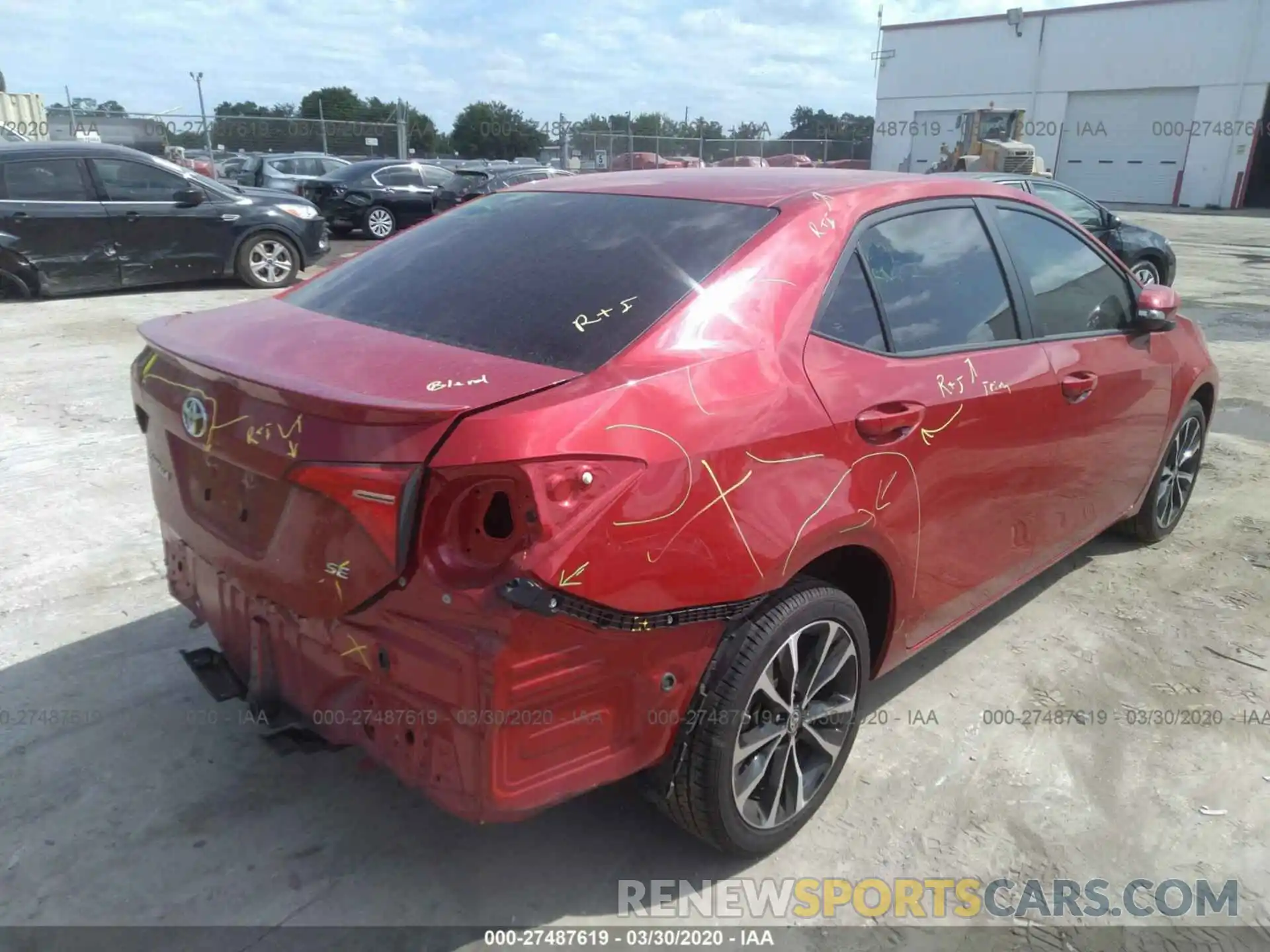 6 Photograph of a damaged car 2T1BURHE6KC226005 TOYOTA COROLLA 2019