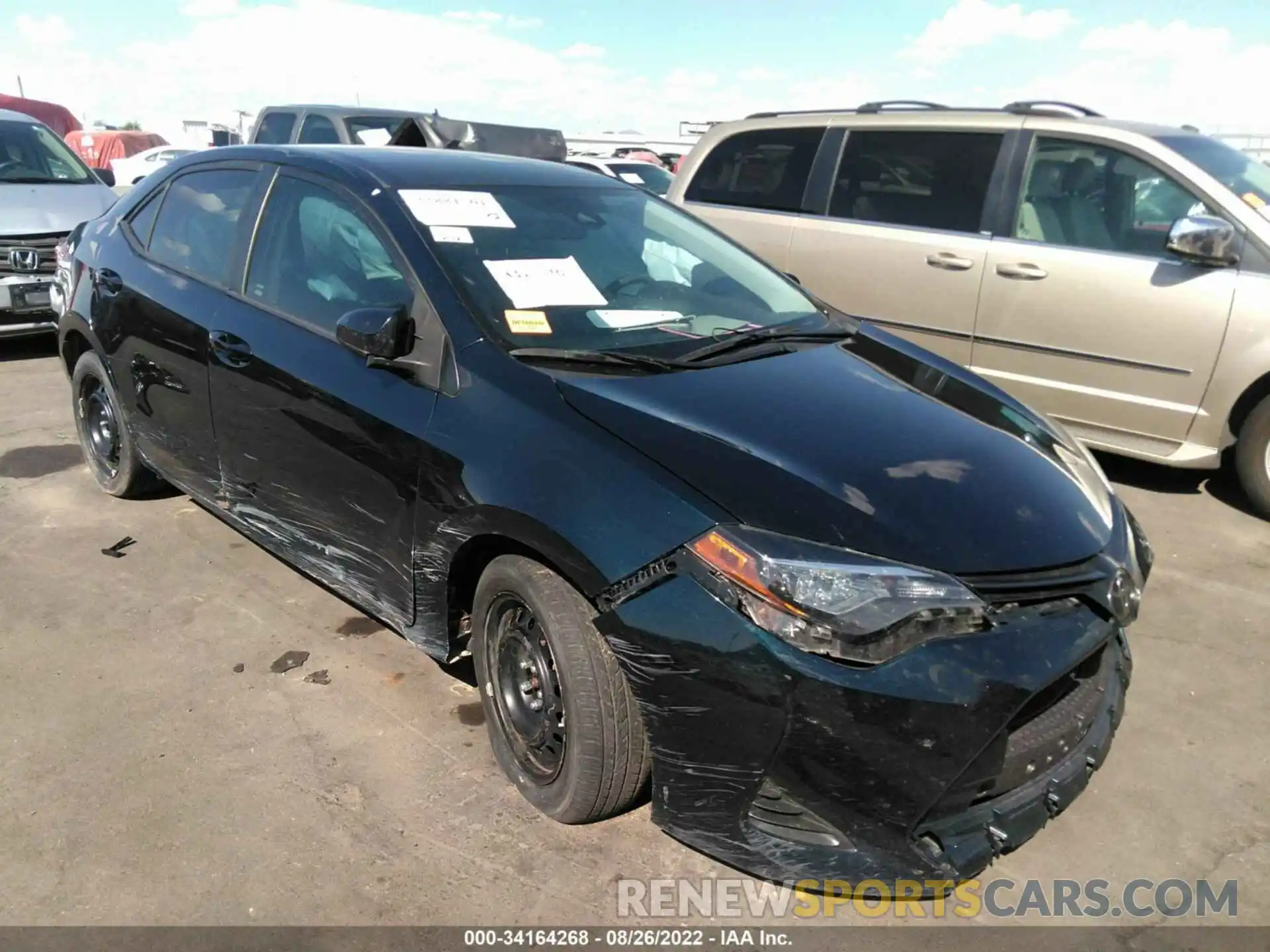 1 Photograph of a damaged car 2T1BURHE6KC226554 TOYOTA COROLLA 2019