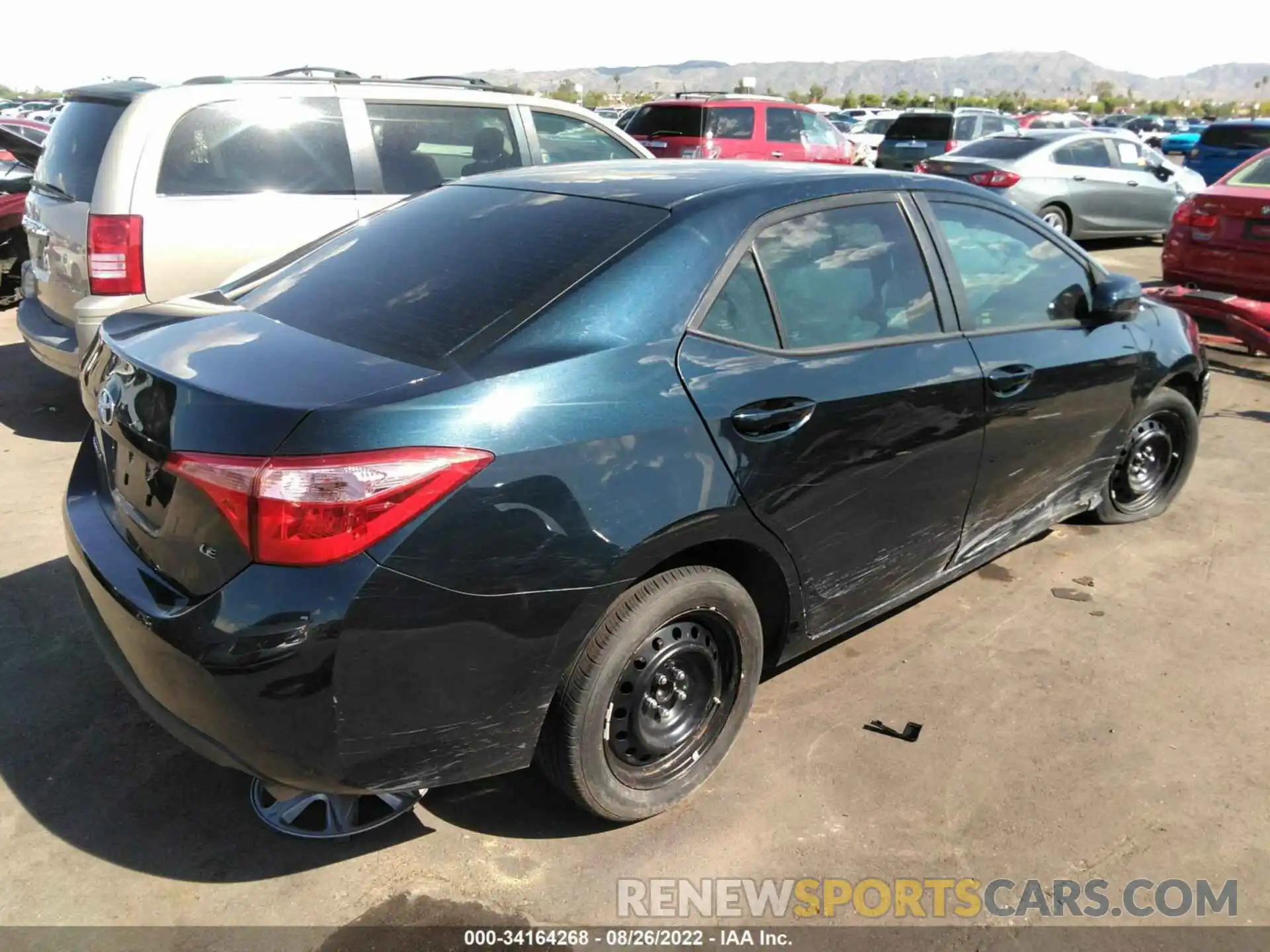 4 Photograph of a damaged car 2T1BURHE6KC226554 TOYOTA COROLLA 2019