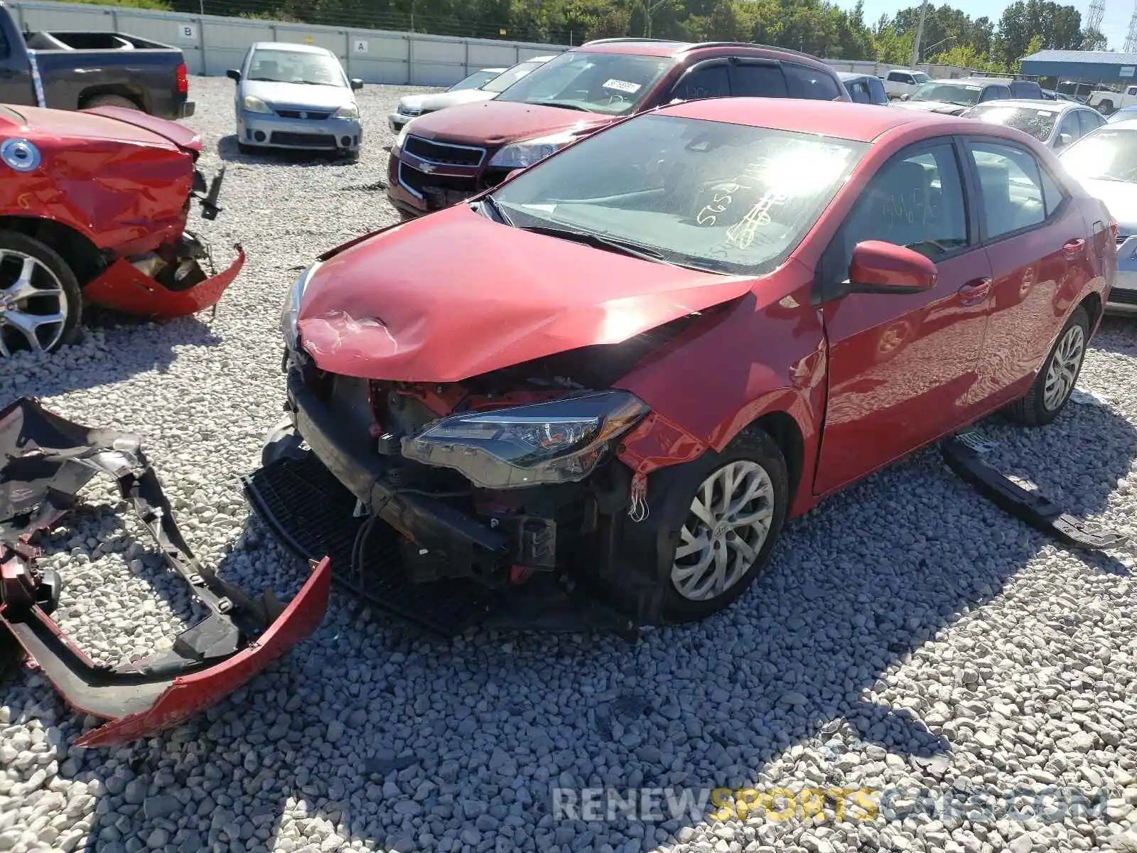 2 Photograph of a damaged car 2T1BURHE6KC227400 TOYOTA COROLLA 2019