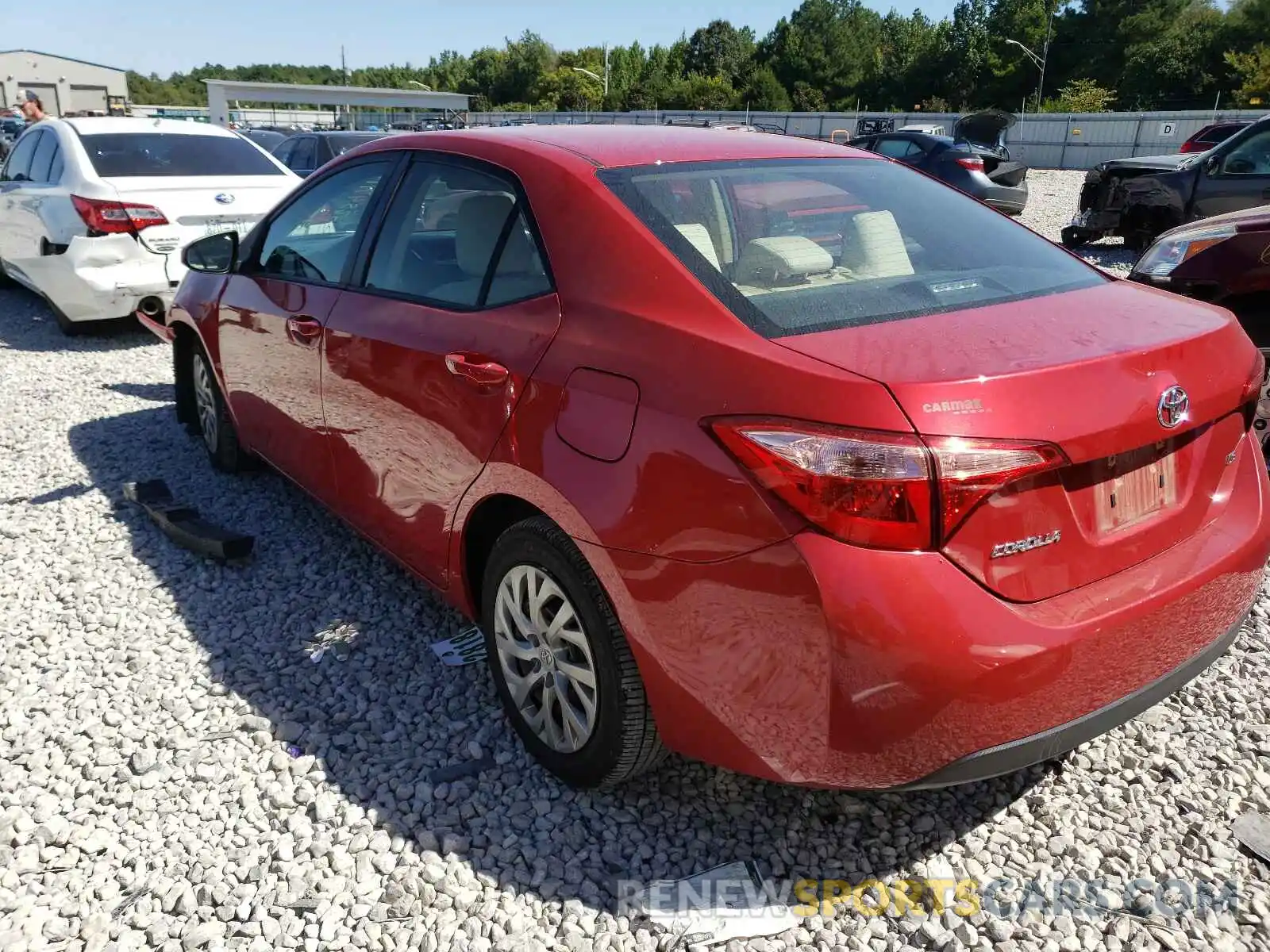 3 Photograph of a damaged car 2T1BURHE6KC227400 TOYOTA COROLLA 2019