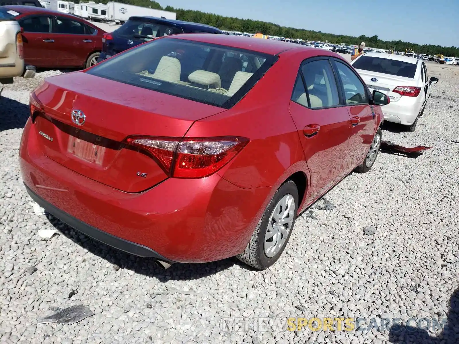 4 Photograph of a damaged car 2T1BURHE6KC227400 TOYOTA COROLLA 2019