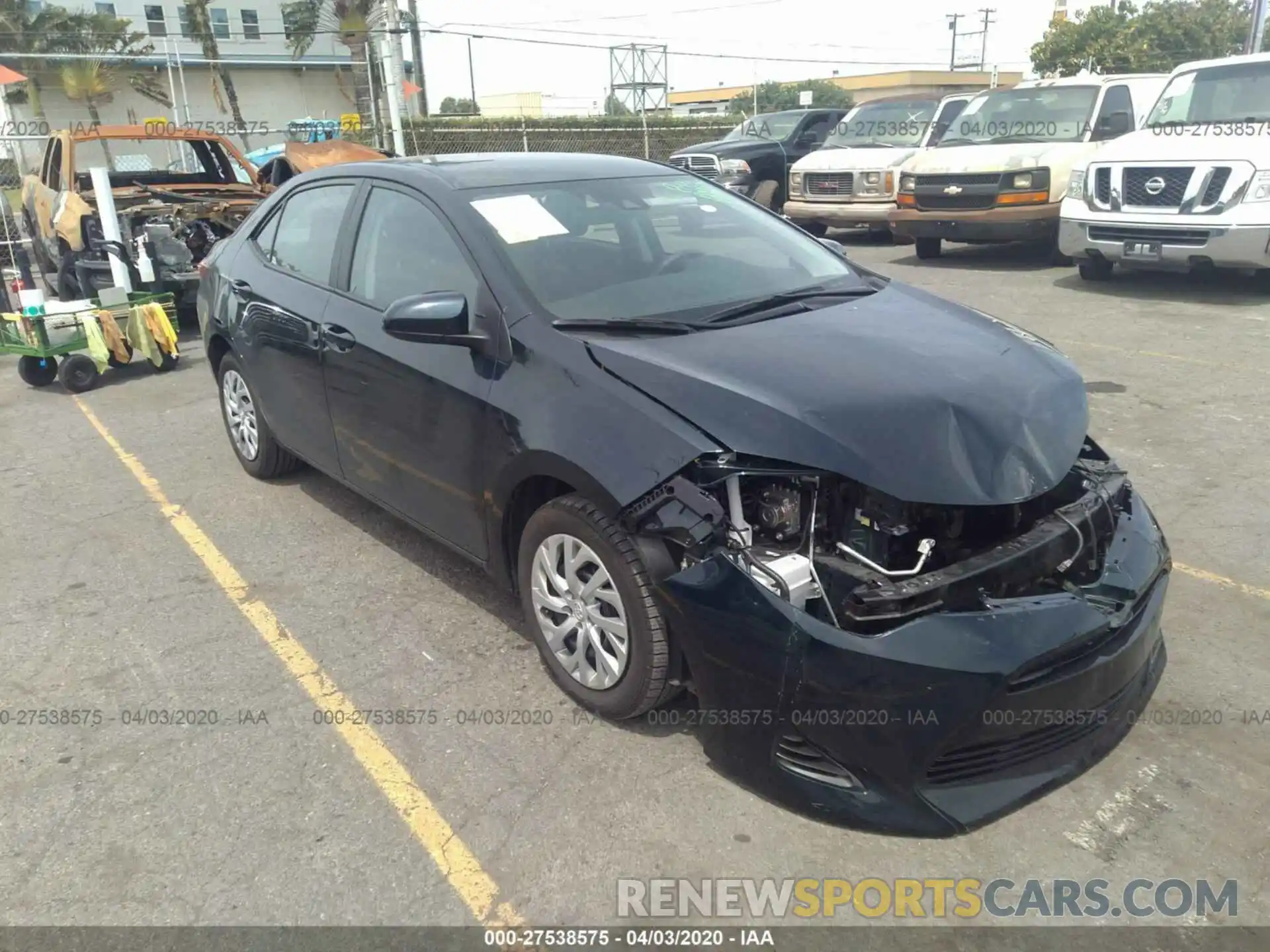 1 Photograph of a damaged car 2T1BURHE6KC228207 TOYOTA COROLLA 2019