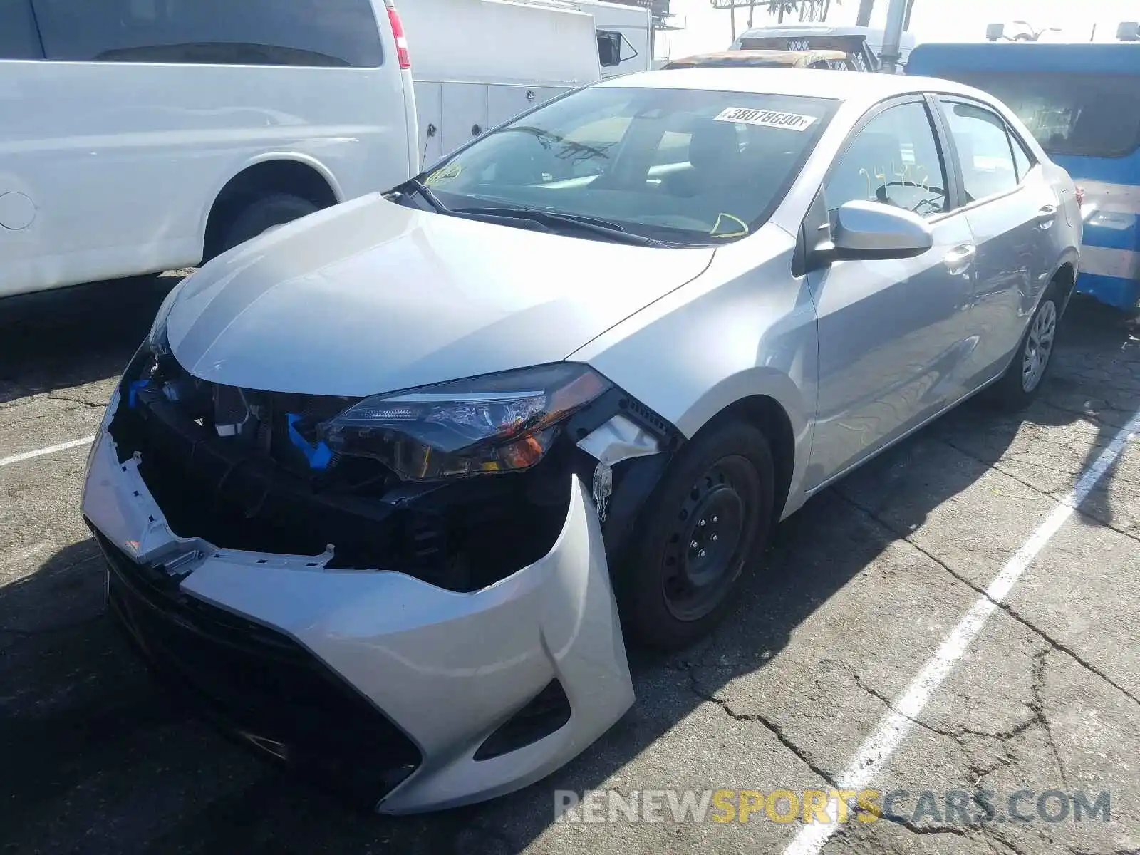 2 Photograph of a damaged car 2T1BURHE6KC230362 TOYOTA COROLLA 2019