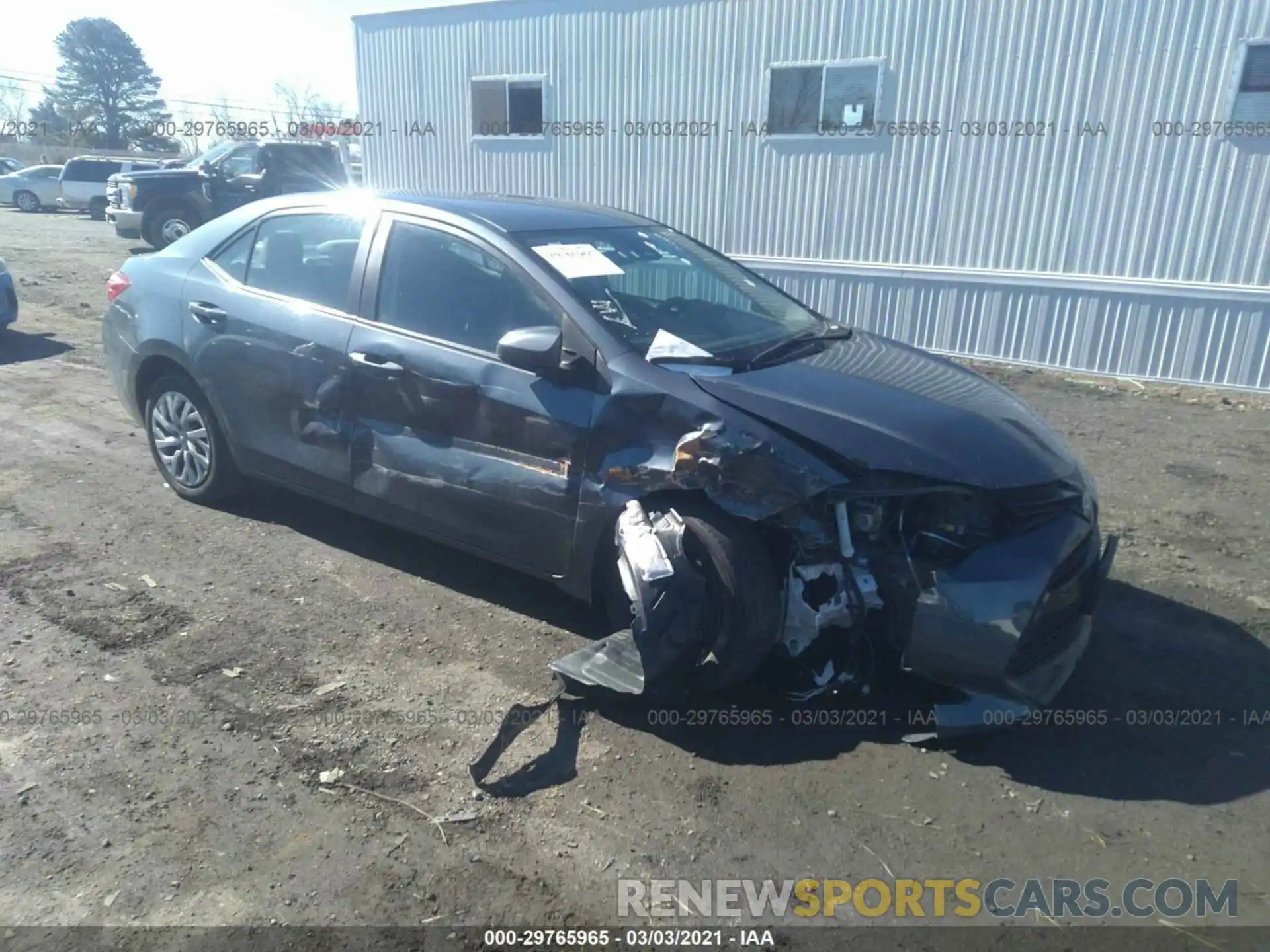 1 Photograph of a damaged car 2T1BURHE6KC231382 TOYOTA COROLLA 2019