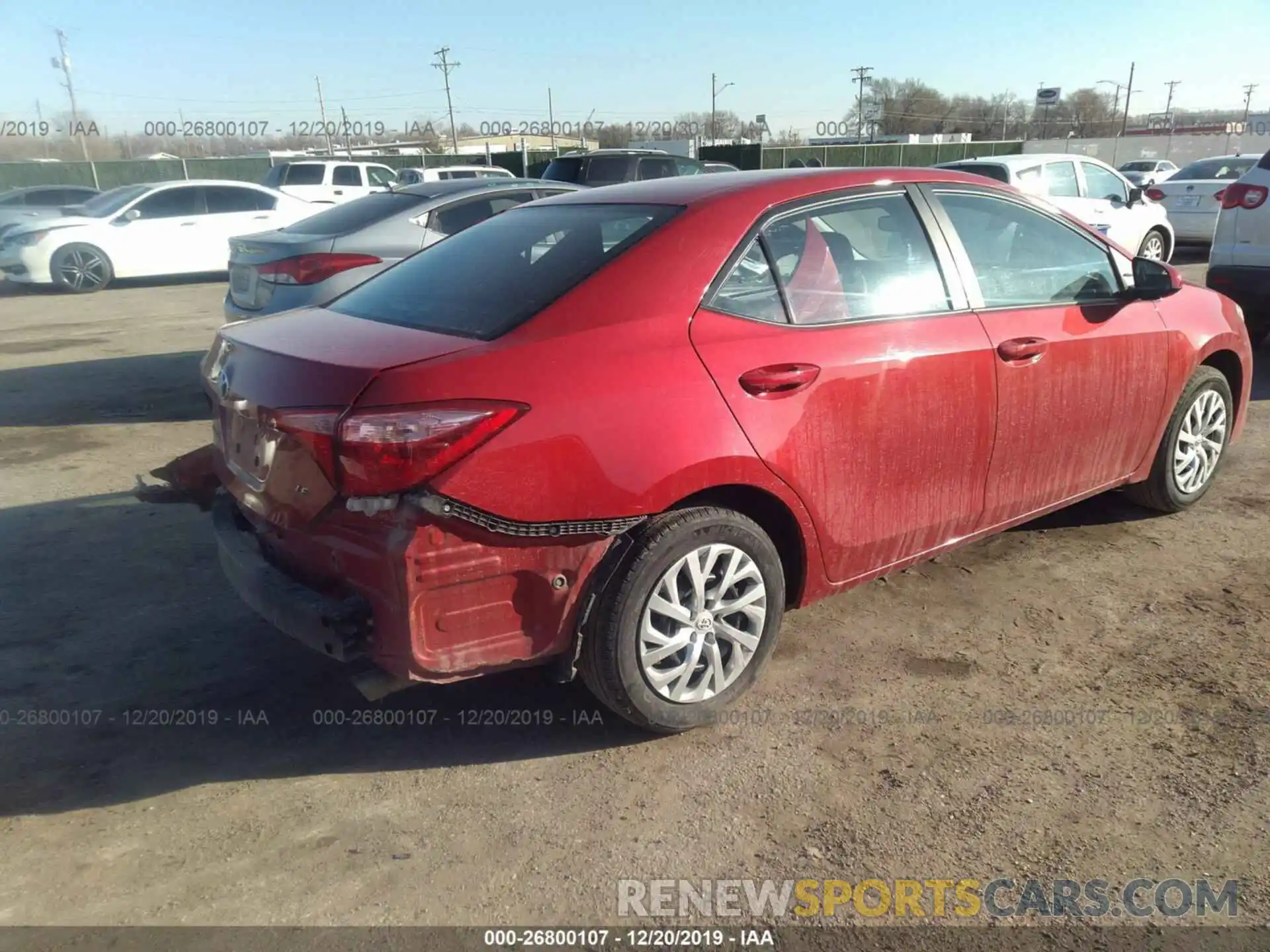 4 Photograph of a damaged car 2T1BURHE6KC232001 TOYOTA COROLLA 2019