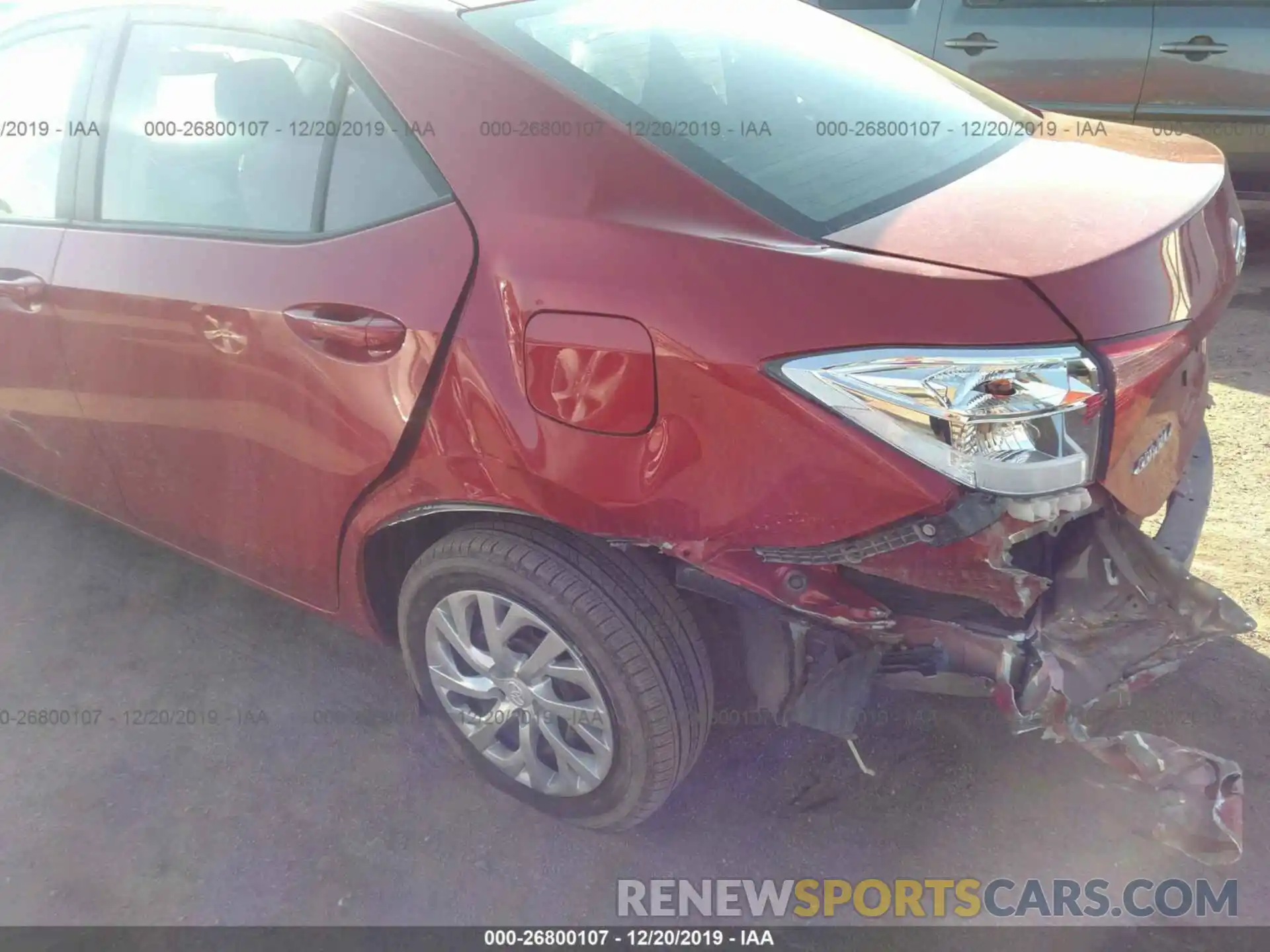 6 Photograph of a damaged car 2T1BURHE6KC232001 TOYOTA COROLLA 2019