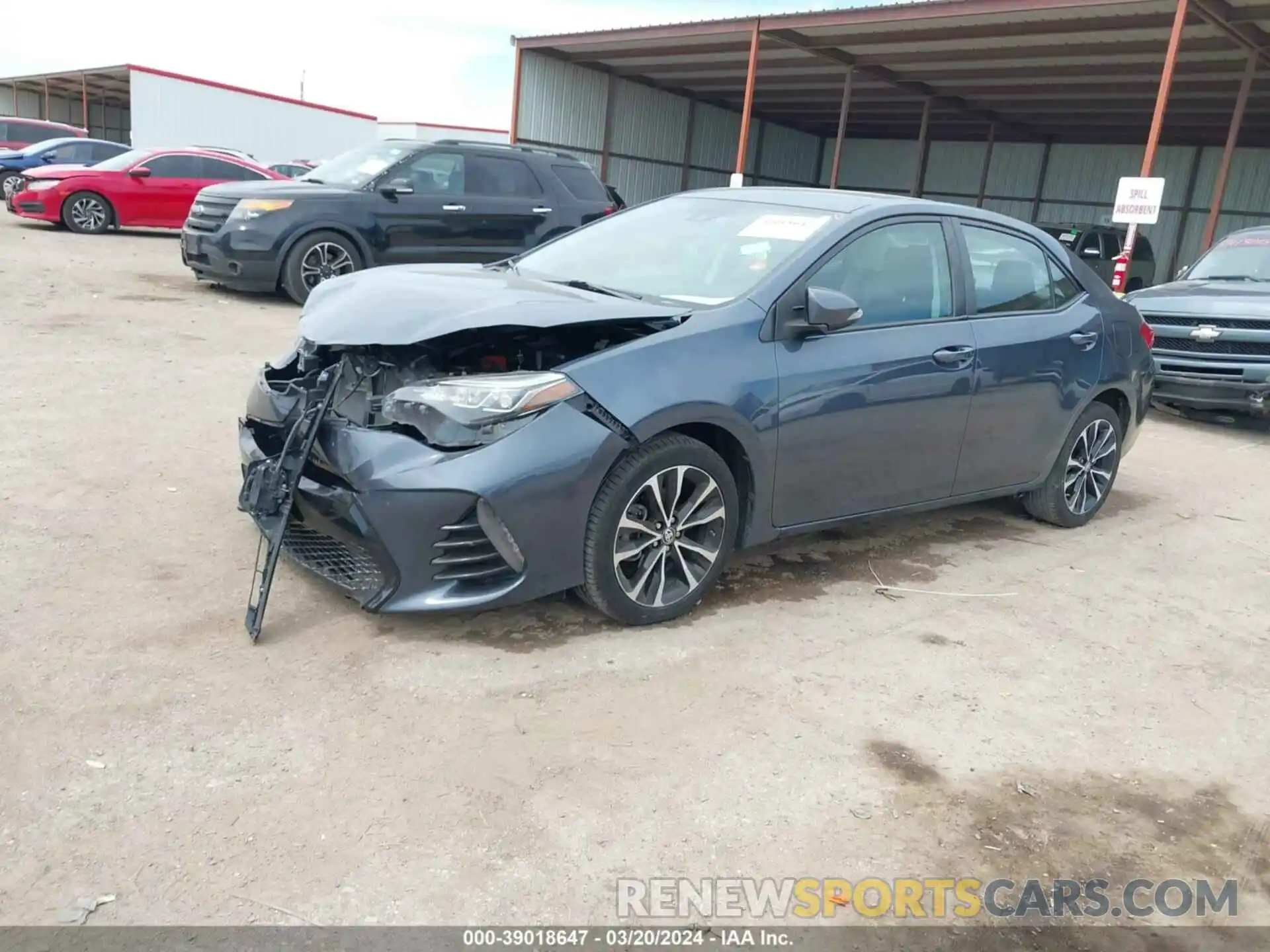 2 Photograph of a damaged car 2T1BURHE6KC232094 TOYOTA COROLLA 2019