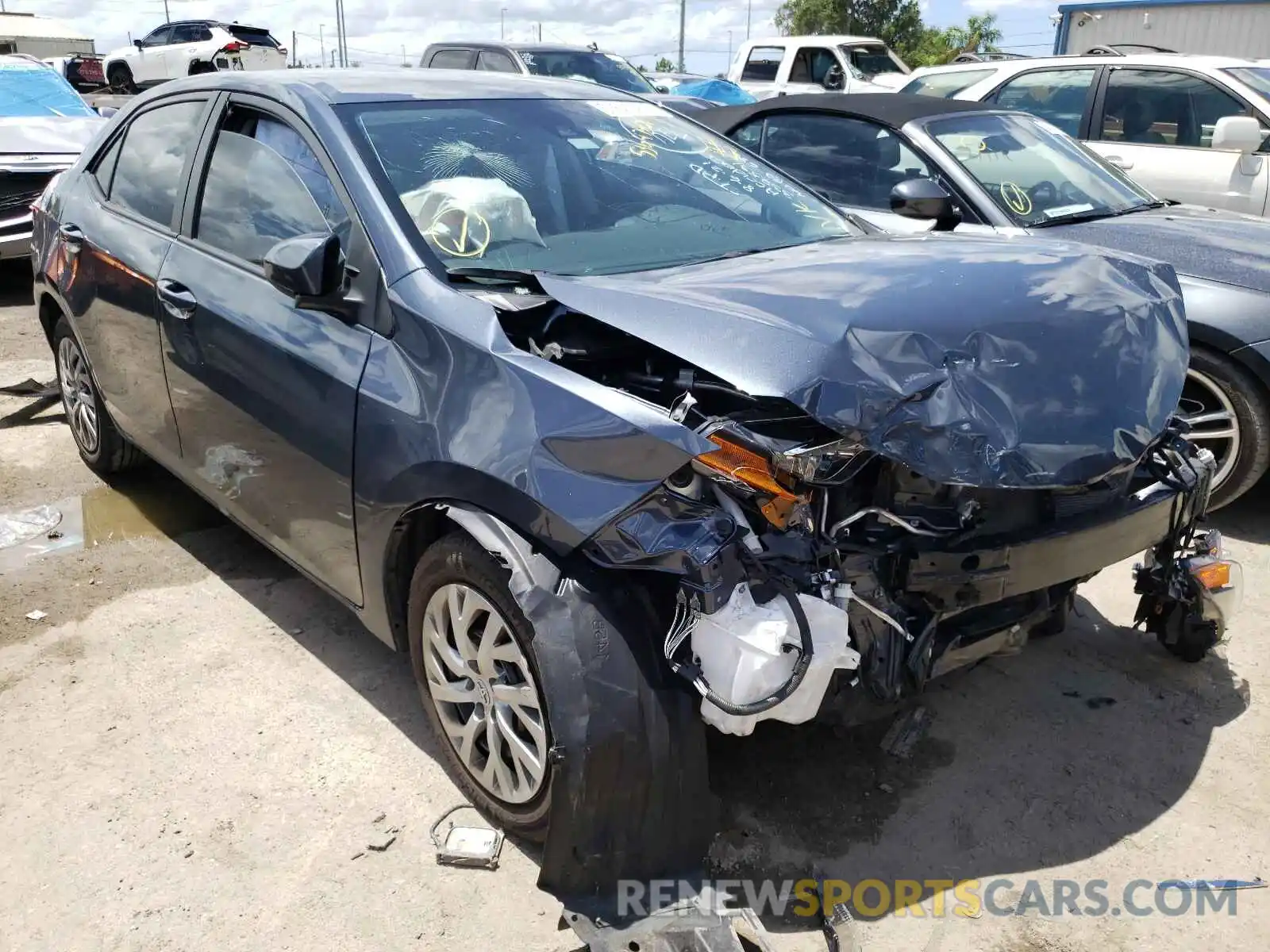 1 Photograph of a damaged car 2T1BURHE6KC232371 TOYOTA COROLLA 2019