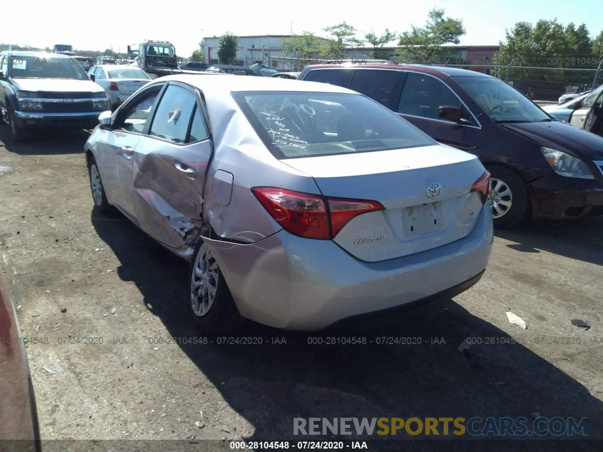 3 Photograph of a damaged car 2T1BURHE6KC233147 TOYOTA COROLLA 2019