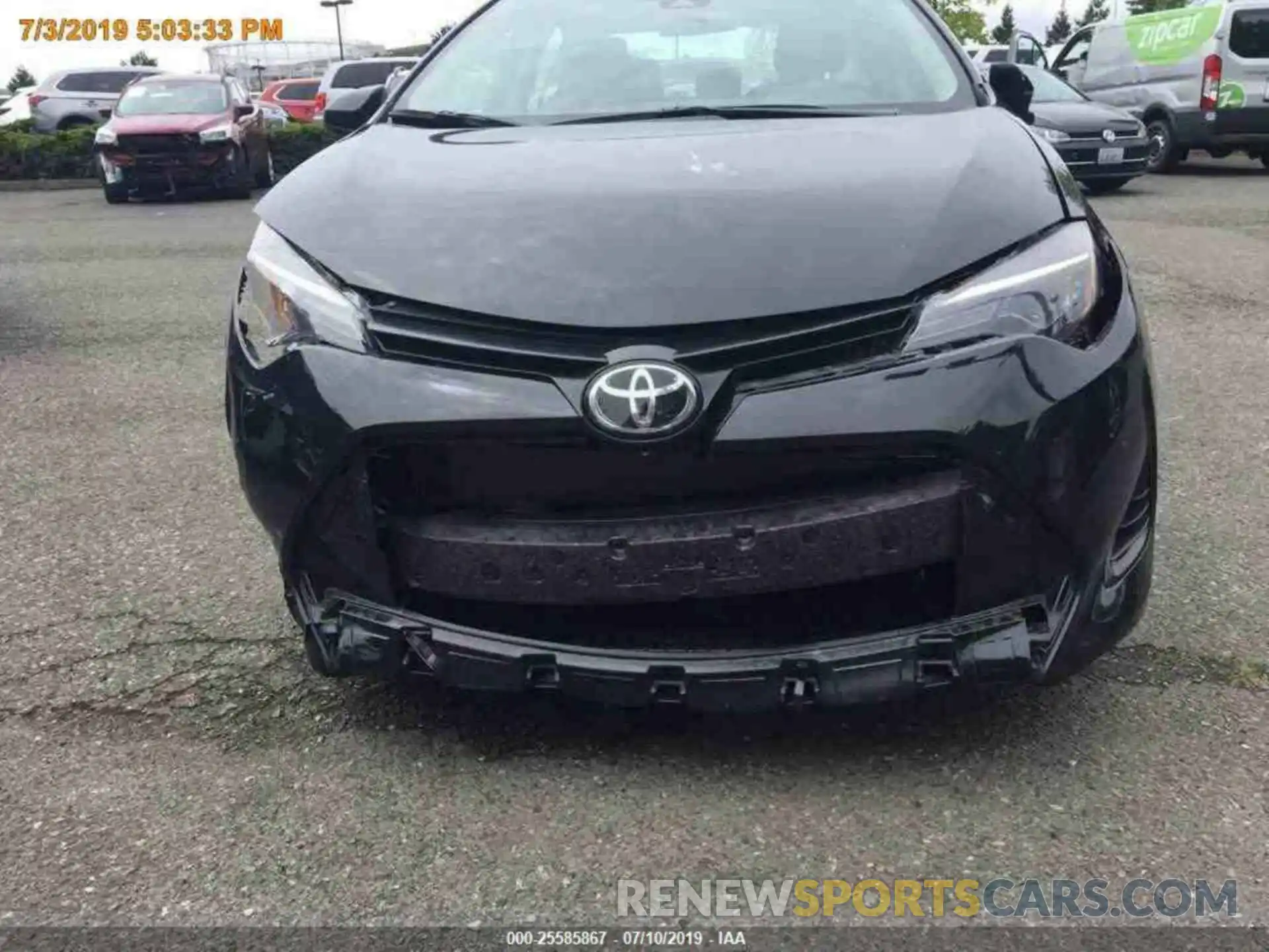 15 Photograph of a damaged car 2T1BURHE6KC233861 TOYOTA COROLLA 2019