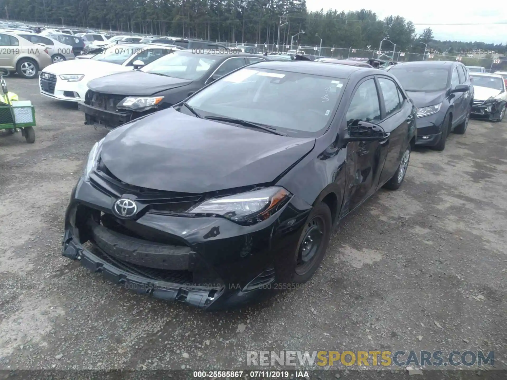 2 Photograph of a damaged car 2T1BURHE6KC233861 TOYOTA COROLLA 2019