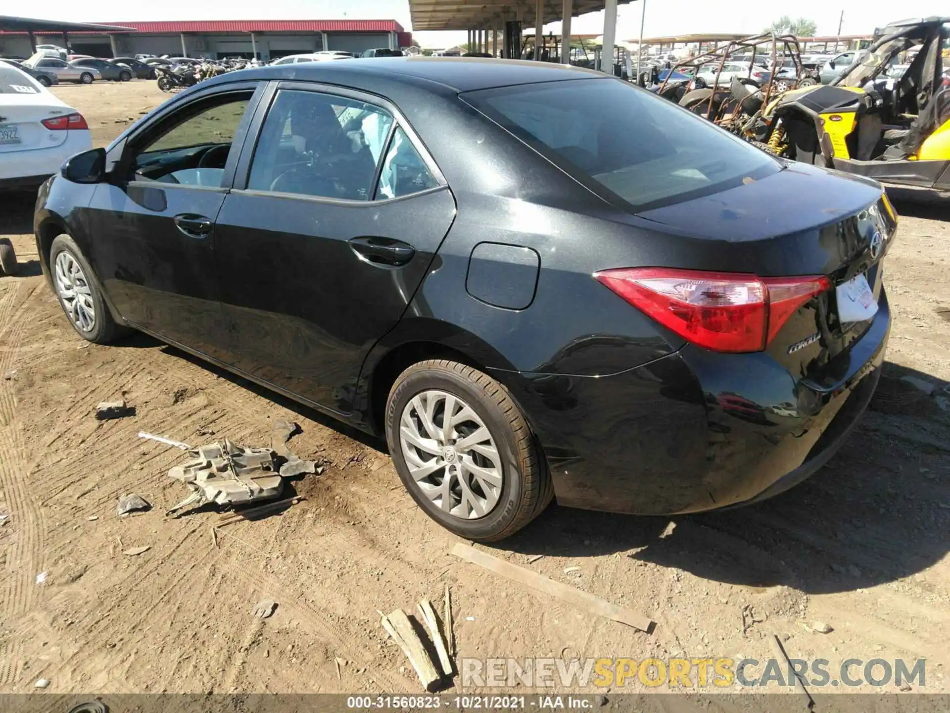 3 Photograph of a damaged car 2T1BURHE6KC234153 TOYOTA COROLLA 2019