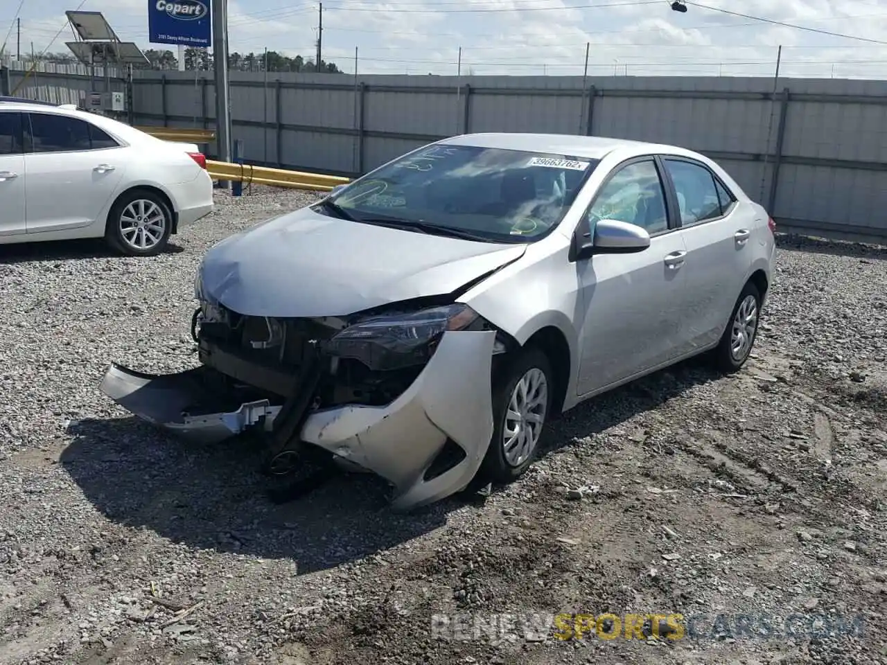 2 Photograph of a damaged car 2T1BURHE6KC236971 TOYOTA COROLLA 2019