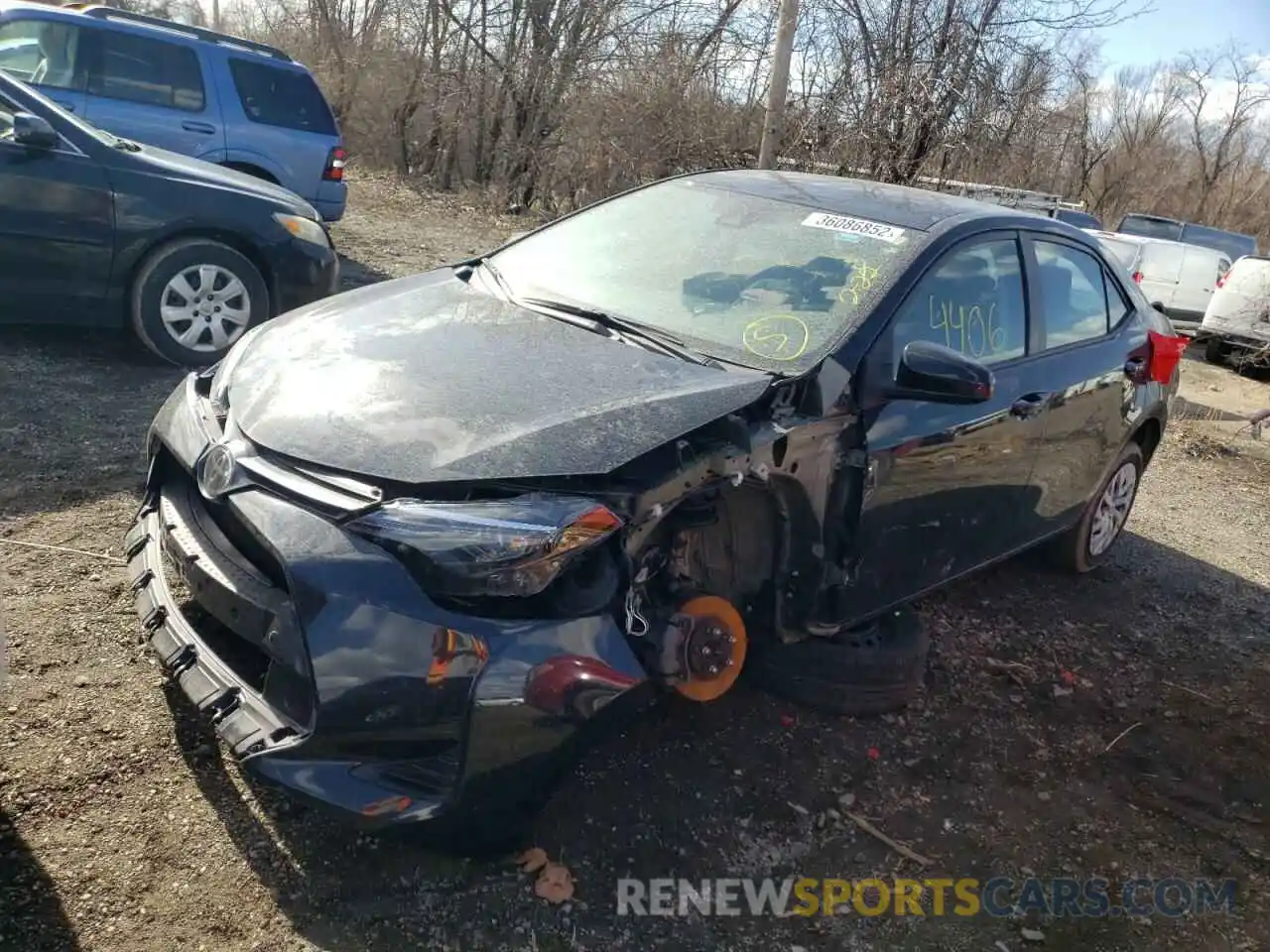 2 Фотография поврежденного автомобиля 2T1BURHE6KC237604 TOYOTA COROLLA 2019