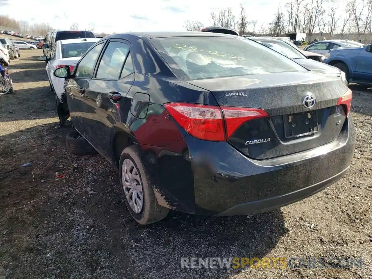 3 Photograph of a damaged car 2T1BURHE6KC237604 TOYOTA COROLLA 2019