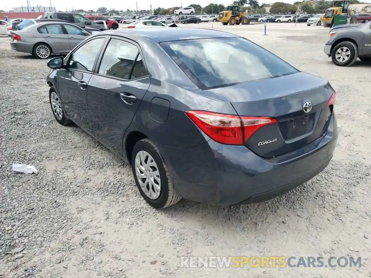 3 Photograph of a damaged car 2T1BURHE6KC237974 TOYOTA COROLLA 2019