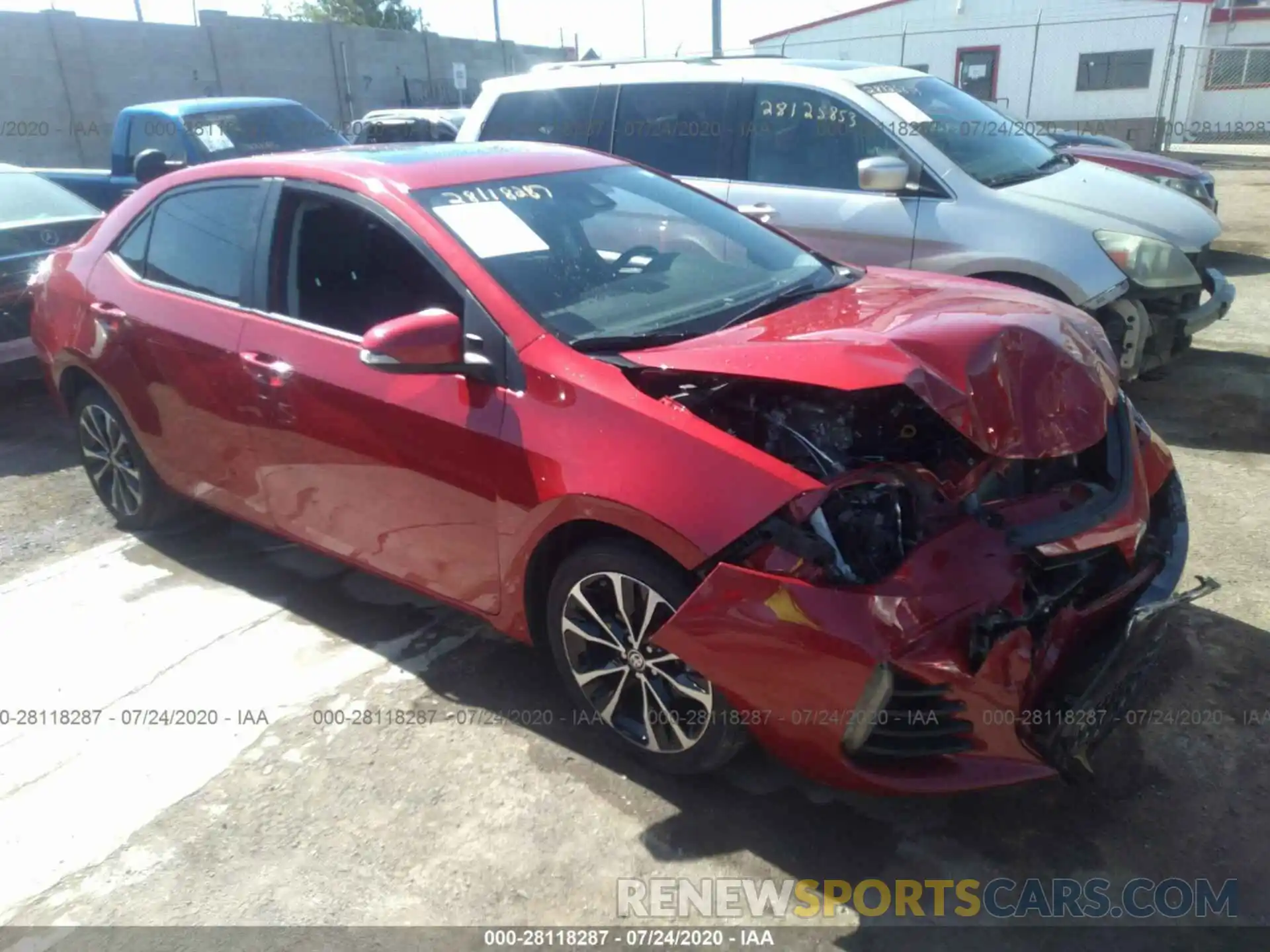 1 Photograph of a damaged car 2T1BURHE6KC238767 TOYOTA COROLLA 2019